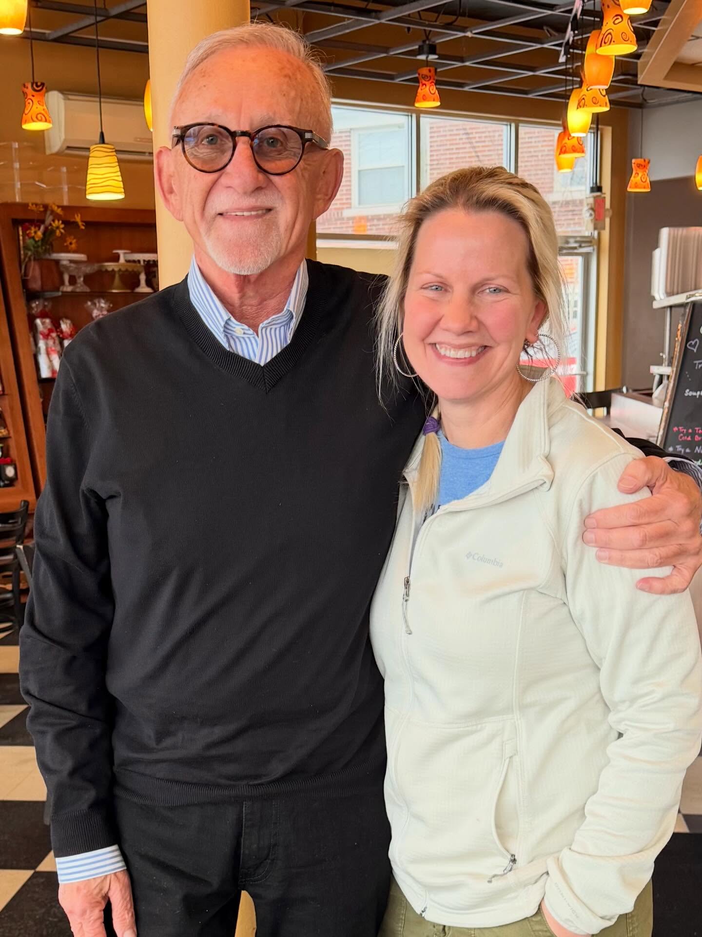 Simply the Best. 💪 Columbus Blue Jackets broadcaster Jeff Rimer is coming out of retirement tomorrow to call the Jackets and Blackhawks game and I can’t wait. He has supported the Cafe for years and I am just so grateful…. #legend #columbusbluejackets #customerappreciation #chocolatecafe