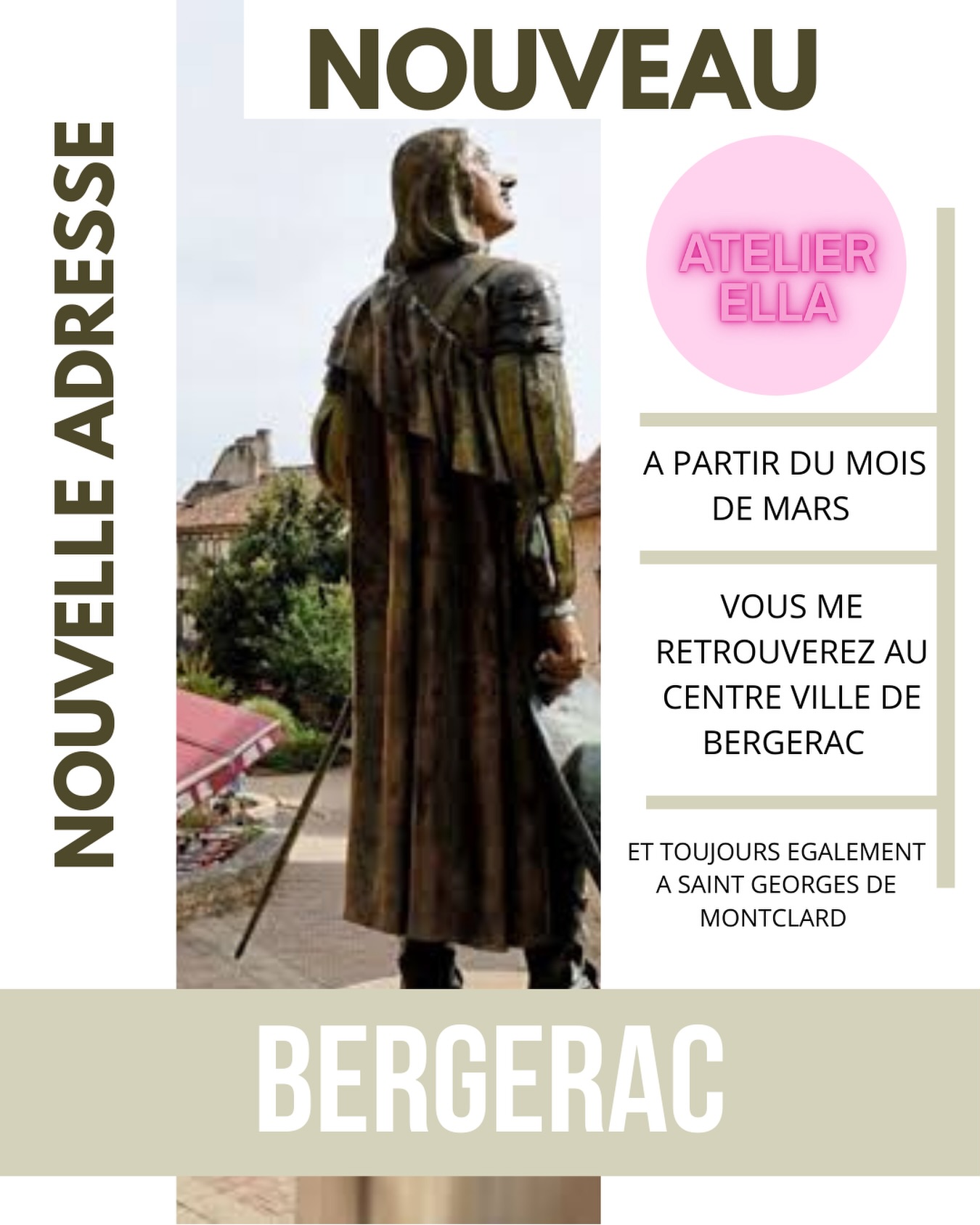 À partir de mars 2026, vos rendez-vous cils pourront avoir lieu à Bergerac en plus de Saint-Georges-de-Montclard 💕
Avec toujours la même passion et le même soin pour sublimer votre regard 👁️✨
📅 Les rendez-vous peuvent être pris dès maintenant afin de m’aider à organiser au mieux mon planning entre les deux villes.
N’hésitez pas à réserver à l’avance 💌
J’ai trop hâte de vous retrouver dans ces deux endroits 🥰
À très vite 💫
#bergerac #bergeracmaville #extensionsdecilsbergerac