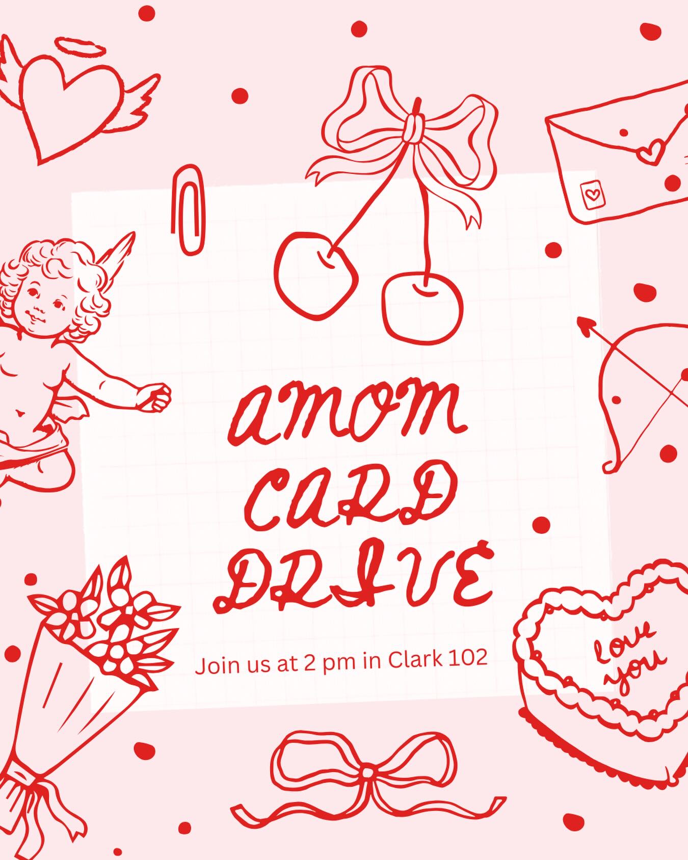 Join us at 2 pm in Clark 102 for a valentines card making drive for UVA Children’s Hospital! This will be our new weekly meeting time and location!!