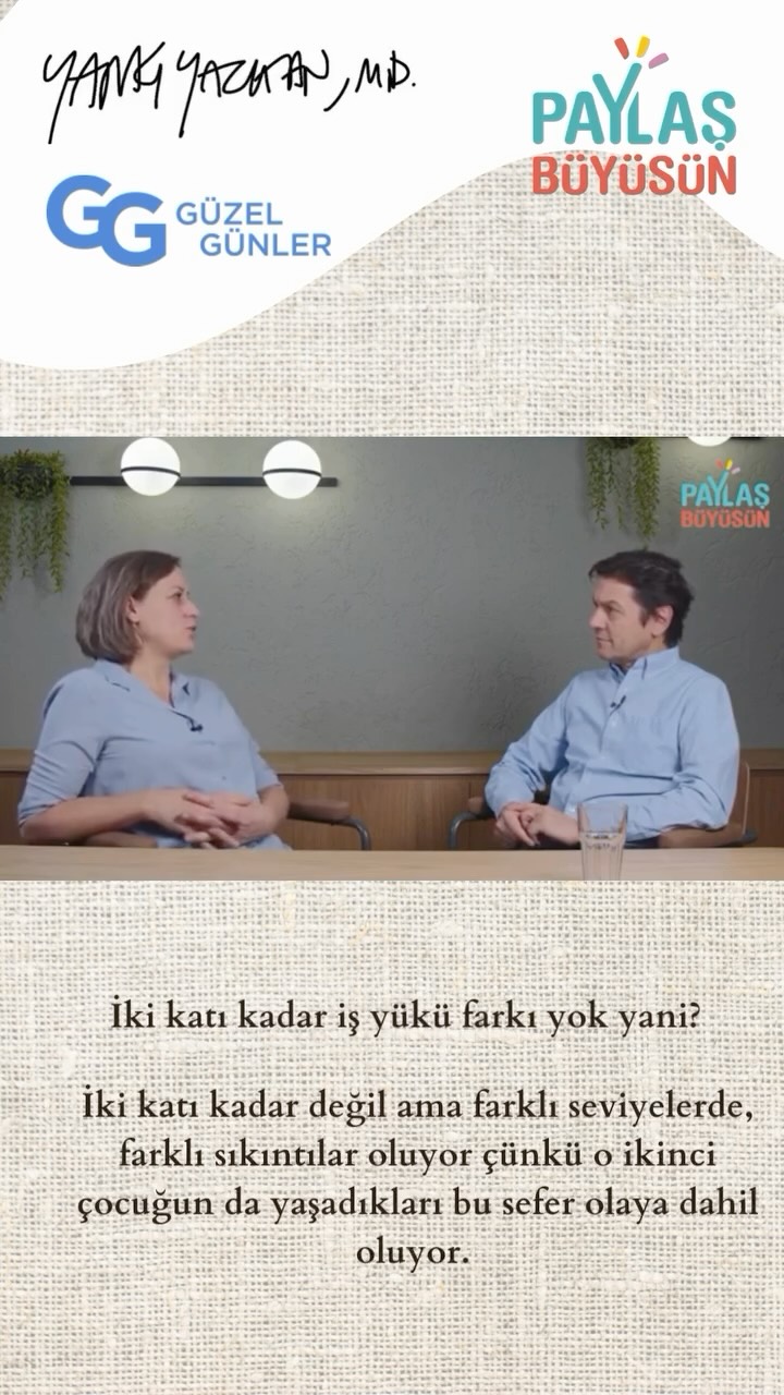 Dr. Yankı Yazgan ve Dr.Şule Yazgan, iki çocuklu hayata geçişte yaşanan zorlukların çoğu zaman çocuk sayısının artmasından değil, çocukların ihtiyaçlarının örtüşmesinden kaynaklanabildiğinden bahsediyor.
Bir çocukla iki çocuk arasındaki farkın temelde çok büyük olmadığı, kardeşler arasındaki yaş farkının ebeveynlik deneyimini şekillendirdiği ve iki çocuk arasında “ideal” bir zaman aralığına dair tek bir doğru olmadığı ifade ediliyor.