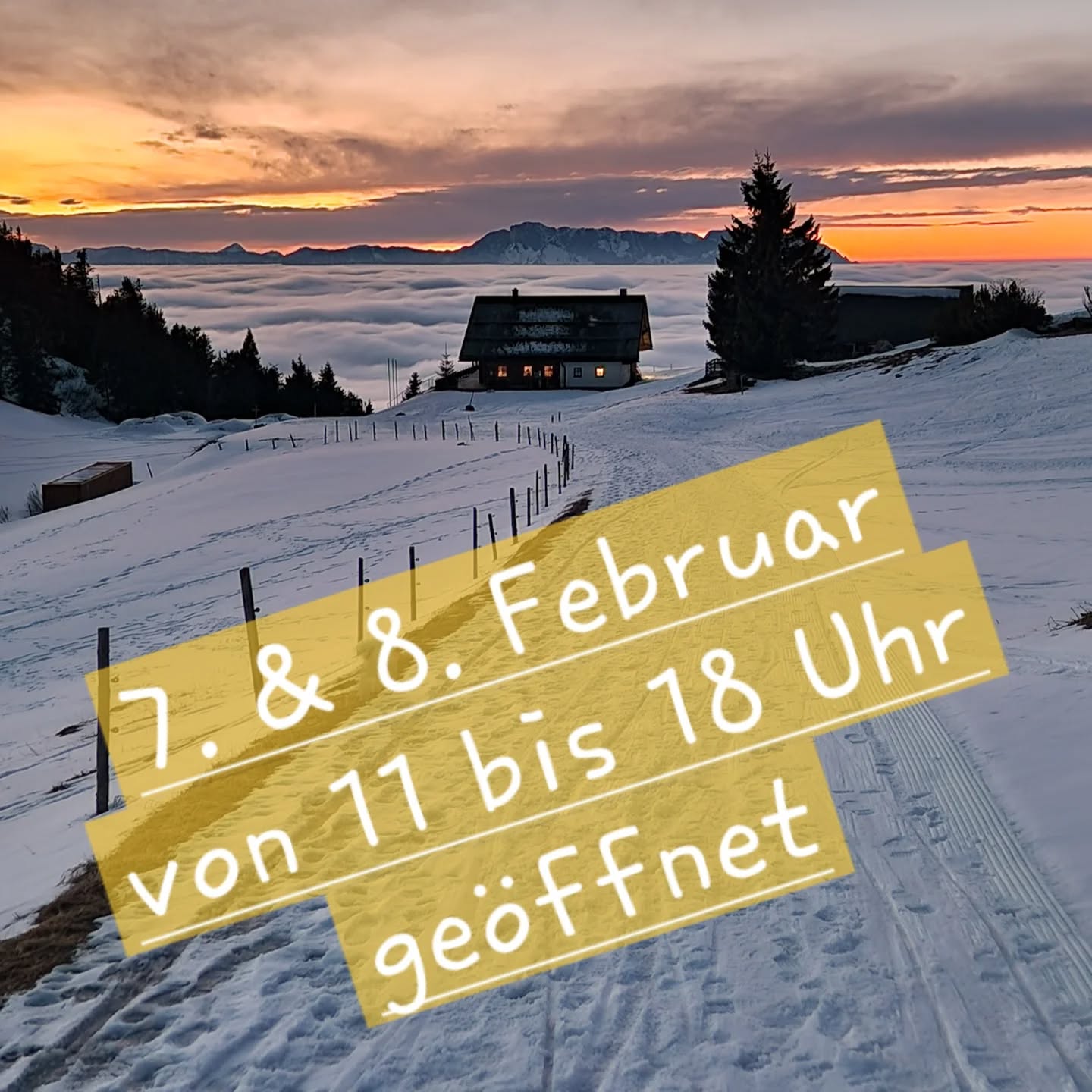 Diesen Samstag und Sonntag haben wir für Euch geöffnet.
Wir freuen uns auf Euren Besuch
🛷🥾⛷️
Sonnige🌞Grüße vom Trattberg⛰️
Andrea & Klaus