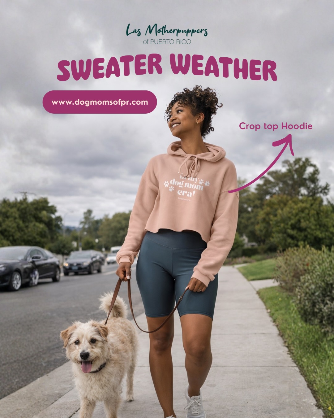 El hoodie perfecto para sacar a caminar tu perro, visitar un coffee shop, ir al crossfit o estar en casa relax... “Sweater Weather” approved! ✅ 🌧️
🛒 Consíguelo en nuestra tienda online: https://www.dogmomsofpr.com/product-page/in-my-dog-mom-era-crop-hoodie
#dogmomsofpr #dogmomclub #dogmomhoodie #dogmomshop #puertorico
___________
• 52% airlume combed and ring-spun cotton, 48% poly fleece
• Fabric weight: 6.5 oz/yd² (220.39 g/m²) • Dyed-to-match drawstrings
• Dropped shoulder cut
• Cropped body with a raw hem
✳️This product is made especially for you as soon as you place an order, which is why it takes us a bit longer to deliver it to you. Making products on demand instead of in bulk helps reduce overproduction, so thank you for making thoughtful purchasing decisions!