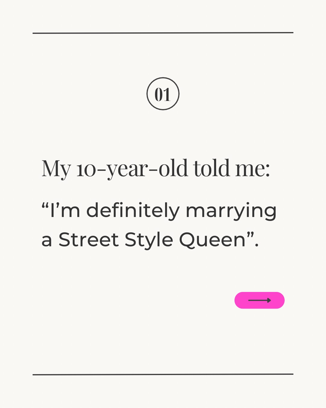 I couldn’t stop laughing 😂😂😂😂
Two years ago he was in the car while I was explaining my 4 Style Queen personas on @lauretterondenet podcast. He asked some questions and at that concluded he is a street style King.
Meanwhile this same child now owns two necklaces and refuses to leave the house without putting them on himself — and it definitely takes longer than 10 minutes.
So I may actually be raising a future Extra King 😄
For the record, I am an Extra Queen and it takes me less than 5 minutes to get dressed without planning my outfit. Being an Extra Queen doesn’t mean spending more money. It simply means you are trendsetter, love creativity, and you express it boldly and unapologetically!
There are 4 Queen personas in my Quiz..
When you know your style identity, getting dressed becomes easy, shopping becomes intentional, and confidence becomes natural.
I created my 3-minute Style Quiz for exactly this. It’s free and over 20,000 women have taken it. You’ll discover your Style Queen persona and receive your wardrobe essentials so you stop staring at a full closet feeling like you have nothing to wear.
Comment QUIZ and I’ll send it to you 👑
#stylequiz #fashionstylist #personalstylist #chicagostylist