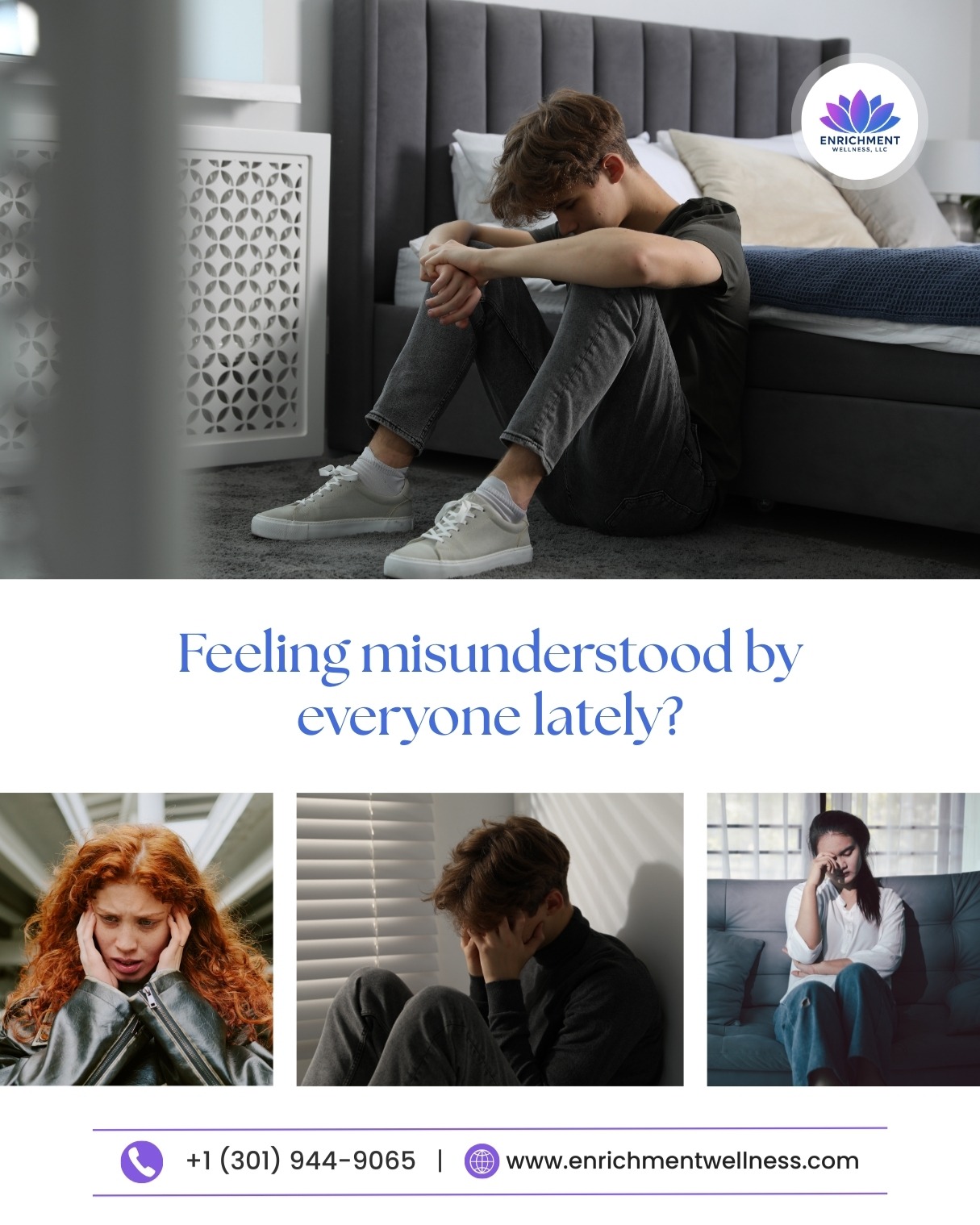 Being a teen is hard — emotions, pressure, expectations, and change all at once.
Having a safe space to talk, feel heard, and be supported can help teens build confidence and emotional strength.
Support is available — and it works.
Book a teen counseling session today:
www.enrichmentwellness.com | (301) 944-9065
#youthwellness #emotionalsupport #teencounseling #mentalhealthmatters❤️ #supportthatheals