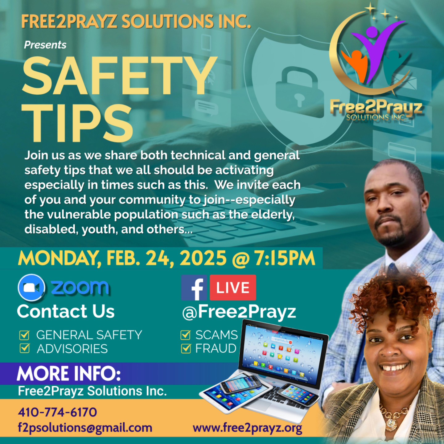 Join Us TONIGHT @715pm. Invite Someone!!!
Contact Us Directly If You Would Like To Join Via Zoom Versus FB LIVE!