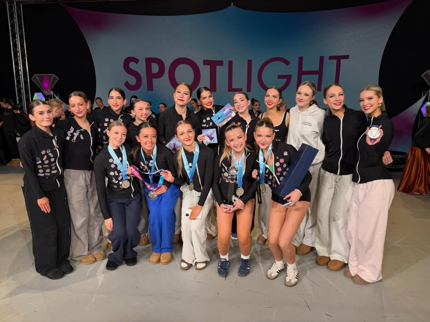 We had the best weekend at @thespotlightdancecup ❤️ Proud of these dancers for all of their hard work!
Group Highlights!
J3 lyrical “Wildflowers”- Diamond, 3rd Overall!
J3 Tap “Next Big Thing”- Diamond, 6th Overall!
J1&2 Jazz “Macarena”- Diamond, category winner, 2nd Overall!
J2 Lyrical “Coastline”- Diamond, 3rd Overall!
Senior Company Tap “E.O.D”- Diamond, 6th Overall!
Senior Company Lyrical “We can’t be Friends”- Diamond, category winner, 8th Overall!
Senior Company Jazz “Money” - Diamond, category winner, 10th Overall!
Senior Elite Tap “Soul 2 Soul”- Diamond, 7th overall!
DT Senior Hip Hop “Run It Up”- Diamond, 3rd Overall, showmanship award!
DT Senior Jazz “Bust The Windows”- Diamond, 4th Overall!
DT 1 Hip Hop “Baby O.G.”- Diamond, 3rd Overall!
DT 1 Jazz “Cosmic Girl”- 9th Overall!
DT 2 Jazz “I Don’t Dance I Work”- 4th Overall!
Great work dancers!
