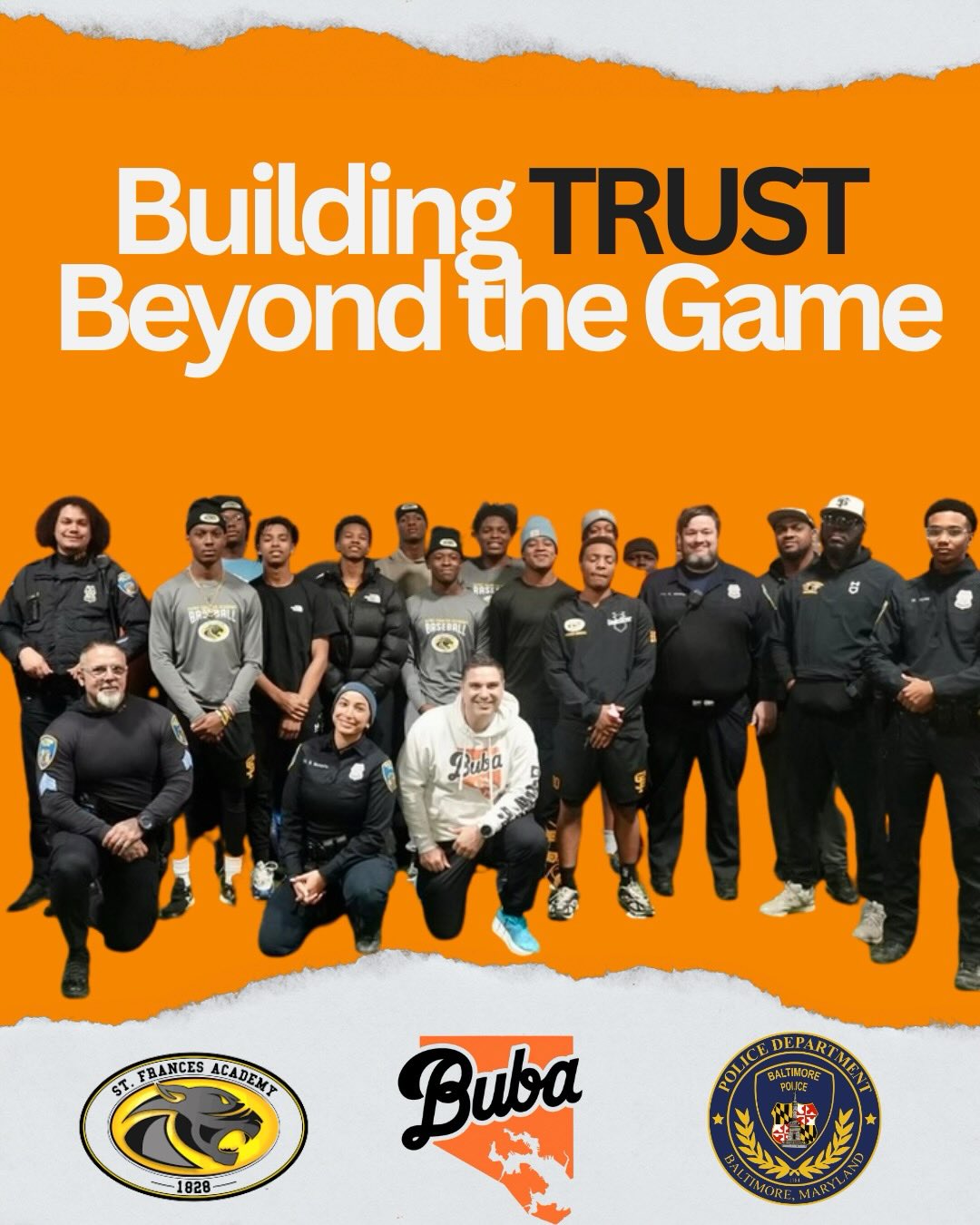 When youth lead, real connections happen. Saint Frances Varsity Baseball welcomed Sergeant Rivera and the Southern District—students ran the cages, officers shared insights on community issues, and BUBA Baseball did what it does best: bridge gaps and build trust.