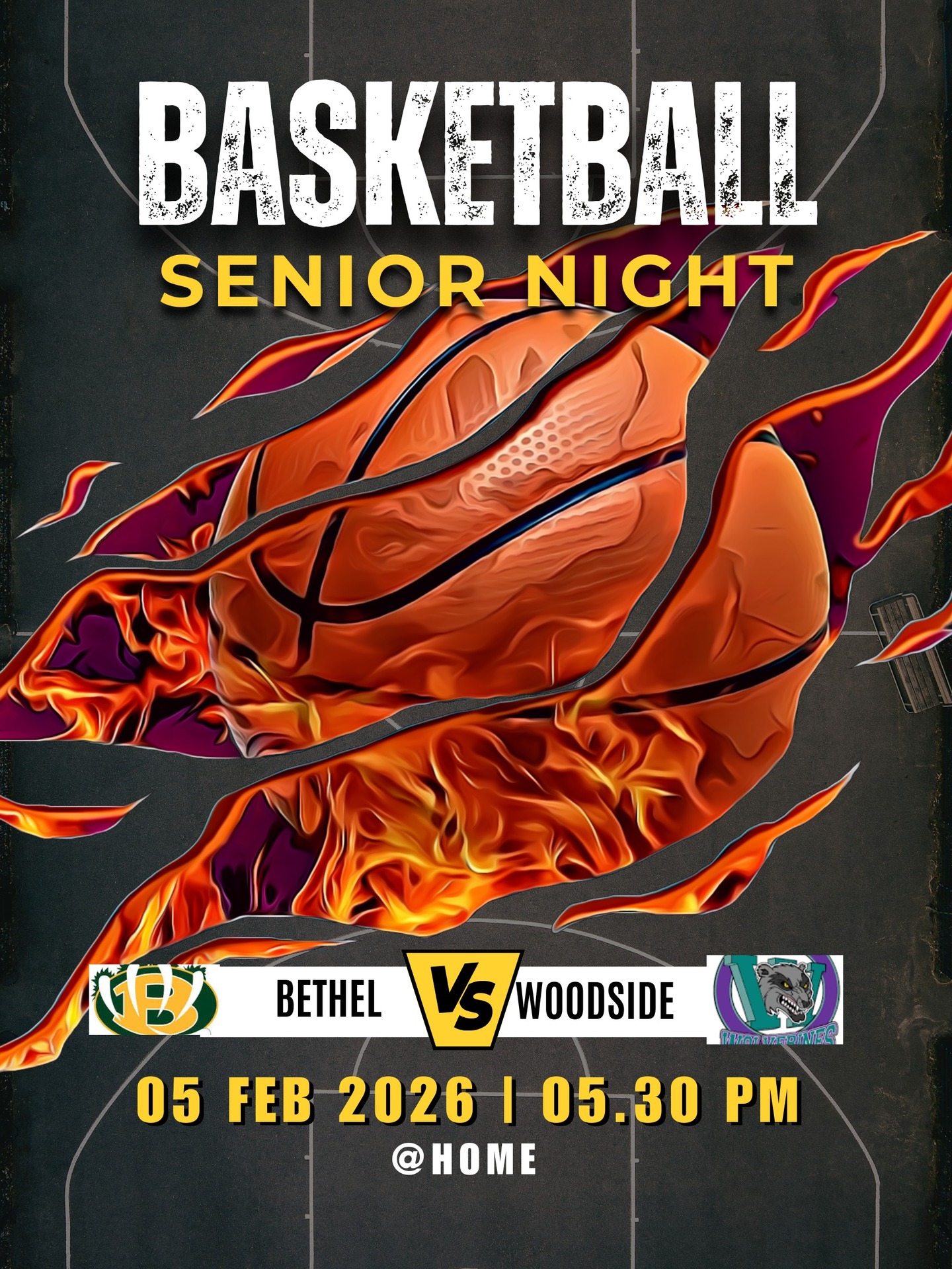 Come support your Varsity Basketball players on Senior Night!
