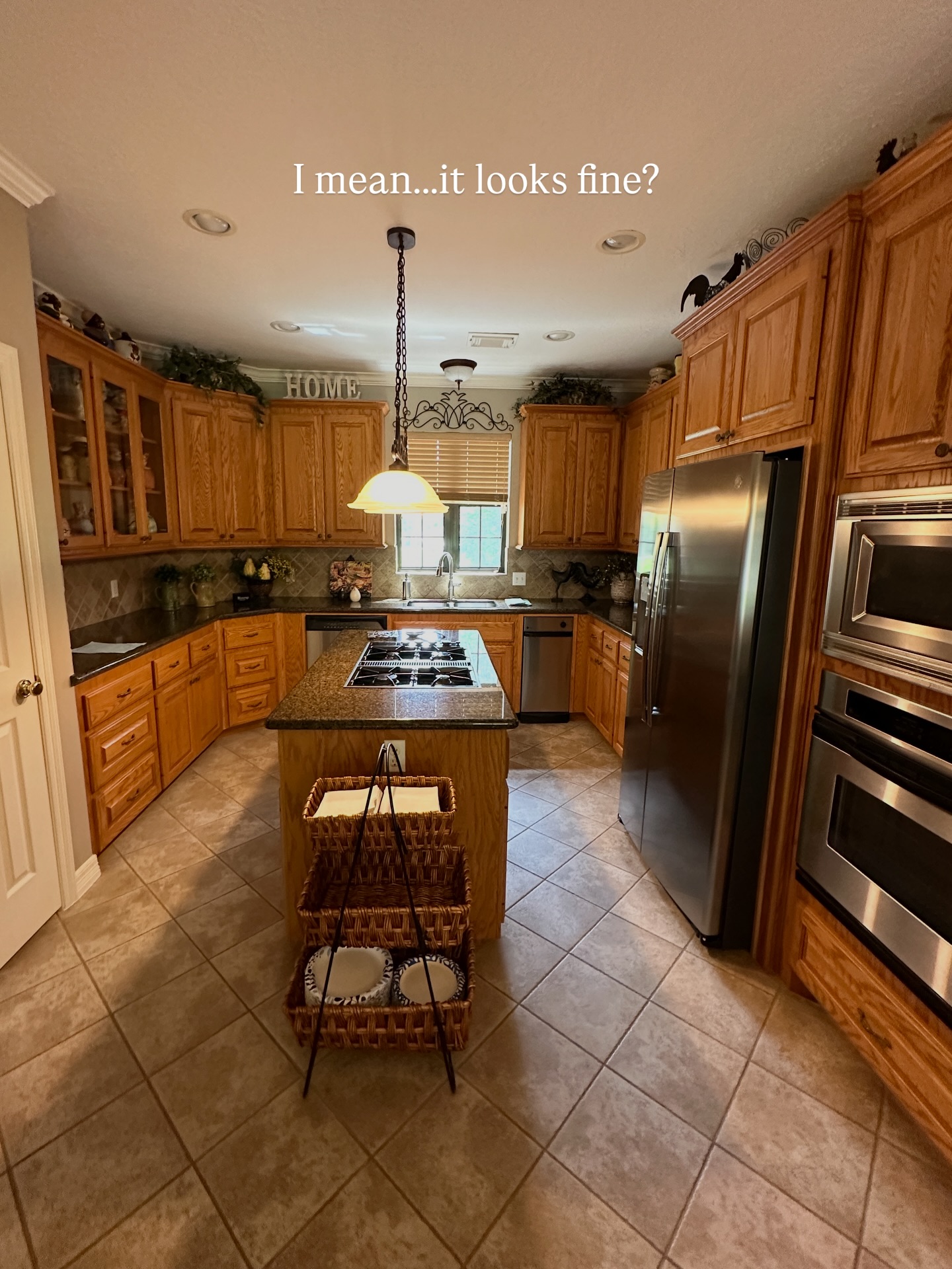 …change the layout, replace the cabinets, redo the floors, repaint everything, update the countertops, replace pretty much everything, and redecorate? I think that would make a pretty big difference…right? 🫣