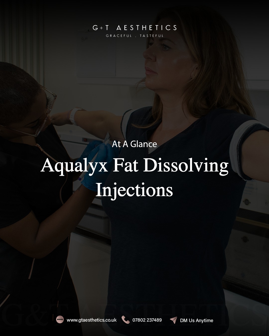 Aqualyx Fat Dissolving Injections at a glance.
💉See results
3 to 4 weeks
💉Session time
30 to 60 minutes
💉Longevity
Permanent
Designed to target stubborn pockets of fat that don’t respond well to diet or exercise.
📲Enquire or visit www.gtaesthetics.co.uk for more info.
#Aqualyx #FatDissolvingInjections #BodyContouring #AdvancedAesthetics #UKClinics