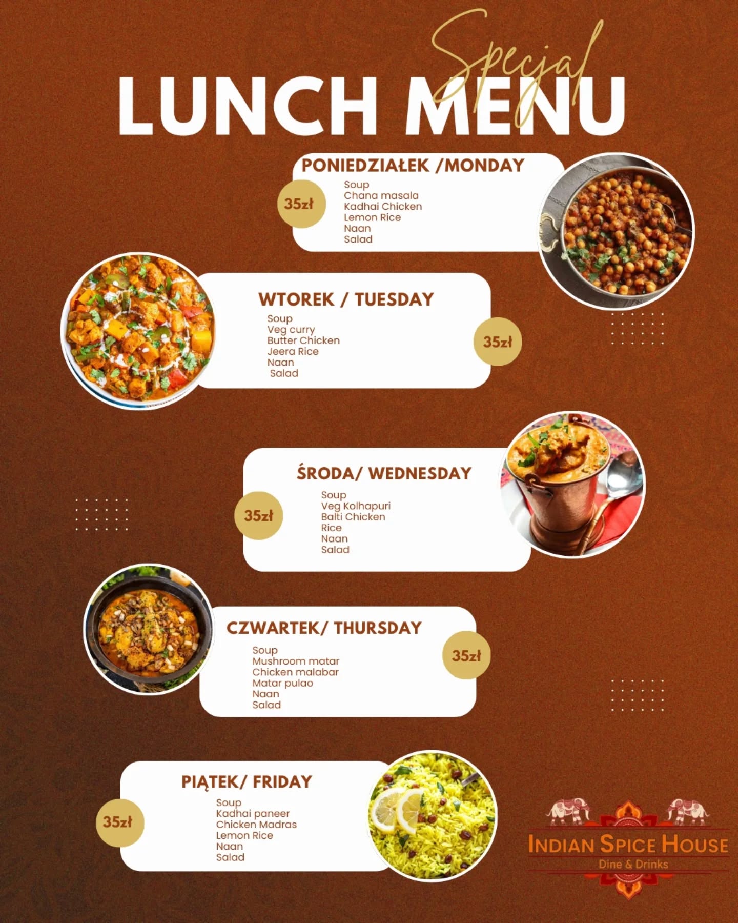 Tygodniowy rozkład jazdy 🔥🔥🔥
Który dzień jest Twoim ulubionym ❓❓❓❓
Daj znać w komentarzu 💋
#restauracjaindyjska #restauracjalodz