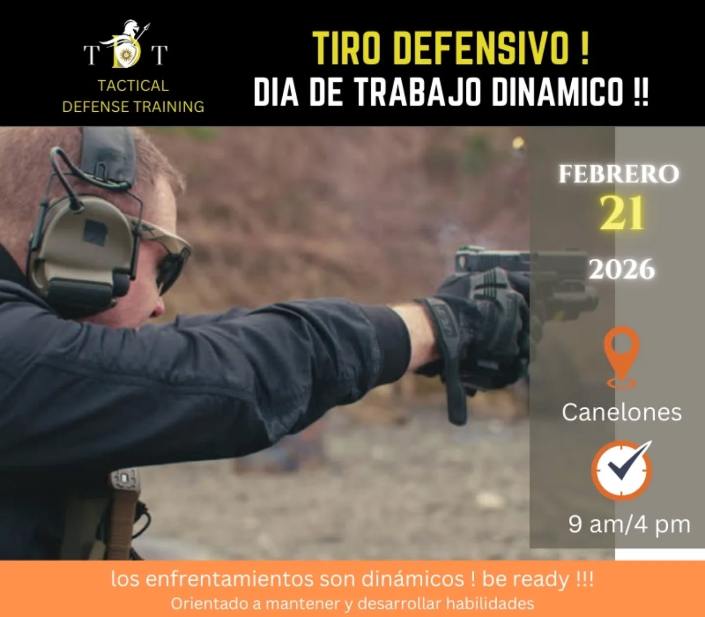 21 DE FEBRERO !!!! TIRO DINÁMICO
" HIT & MOVE" !! CANELONES !!