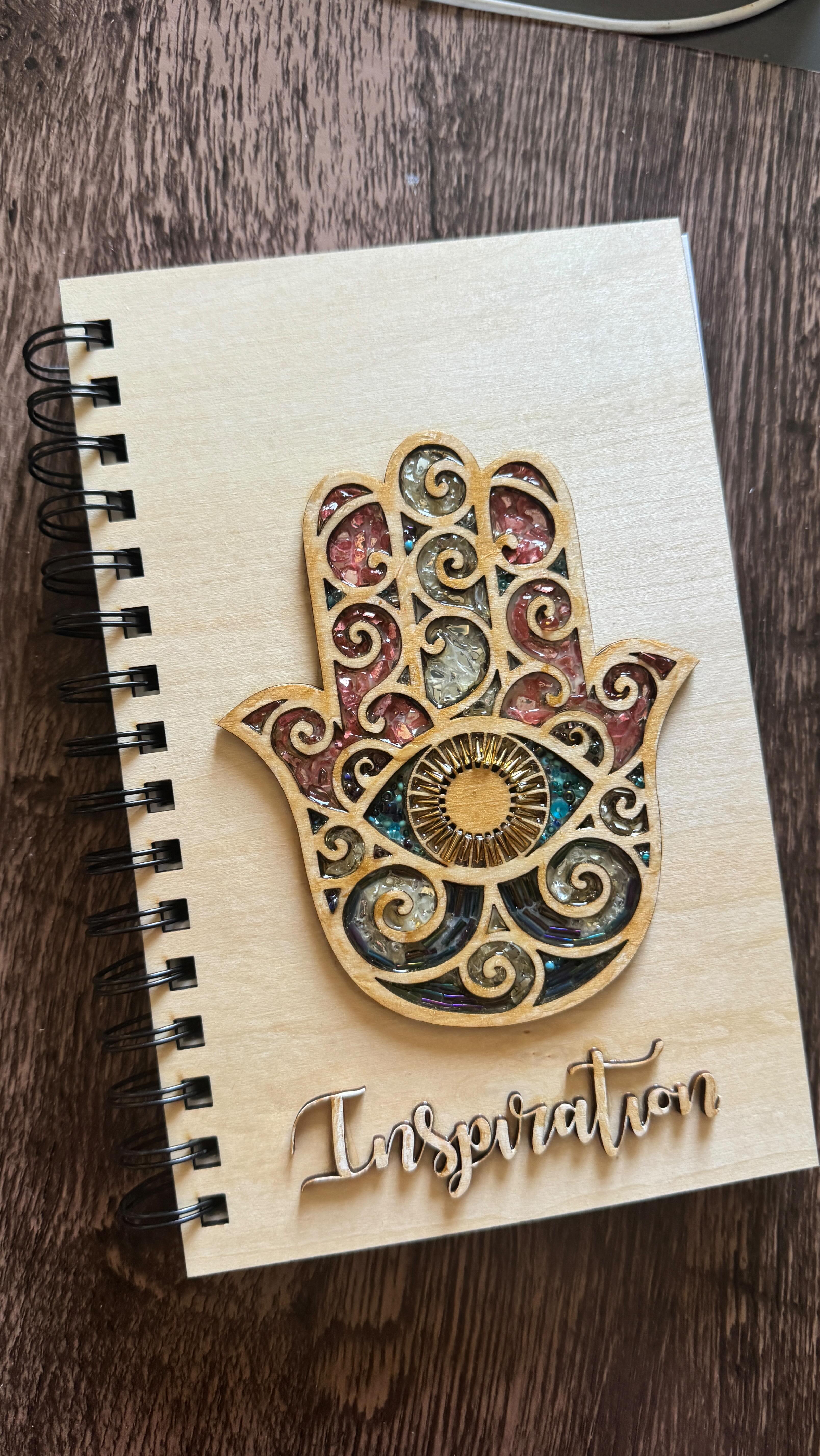 Blank wood → magical journal cover!
Decorate with paint, beads, and mosaic glass bits for a truly personal touch — then use it as a beautiful gratitude journal to fill with all the good things!
I have quite a few fun designs to choose from!
Join me February 22 to create your own journal!
Reach out and I will share event details.
#diy #woodjournalcovers