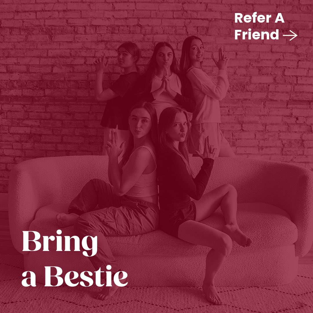 Our new Bring A Bestie Referral Program is here!
🌸Here’s how it works:
Invite a friend to take our drop in classes with us!
☀️Are they brand new to RDP? They get the drop in class for FREE! And you get an RDP sticker as a thank you.
💫Are they returning after 2+ years of dancing with us? You both get one of our new RDP stickers as a welcome back!
✨This offer is valid for Drop-In classes only.
✨Your friend must attend the class with the referring dancer.
✨One free class per brand-new dancer
✨Returning dancers must not have taken a class with us in the last 2 years
What are you waiting for? Grab your bestie, bring the vibes and we’ll see you in class!
All members must sign our waiver before joining us.