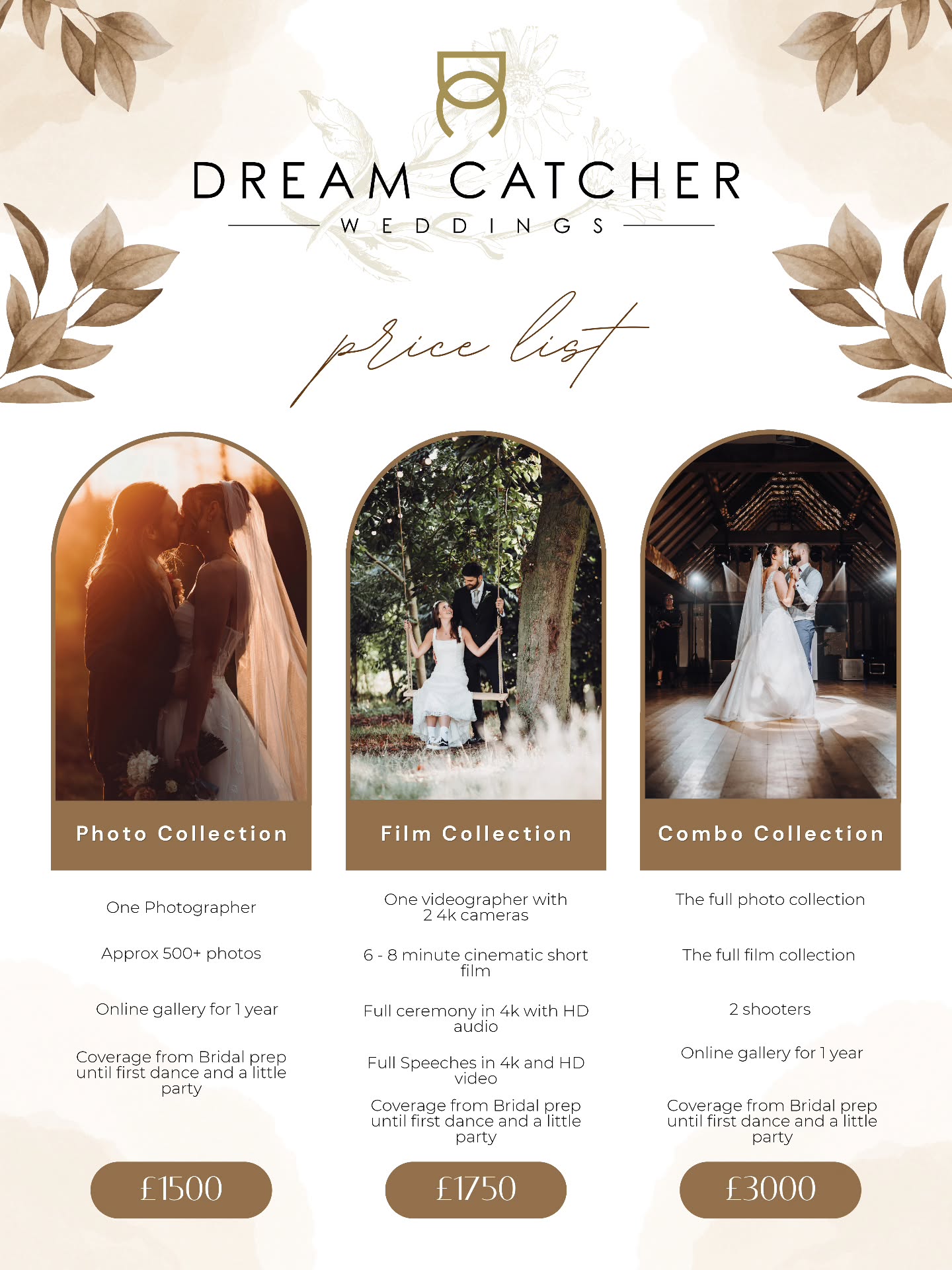 Have decided to pin up our pricing on our grid so you can see our packages right up front 😊