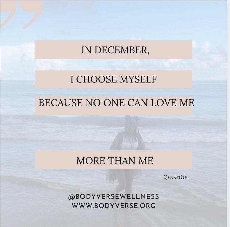 In December, I choose myself because no one else can love me more than me
✨✨✨✨✨✨✨✨✨✨
Everyday really...not just December
But as we embrace the 1st of the last month of 2021, we invite ourselves to look at what makes us feel like our best
✨✨✨✨✨✨✨✨✨✨
This year has been far from easy. Giving up so much, experiencing so much grief and loss and navigating (or ignoring) all of the feelings that arise in the process.
✨✨✨✨✨✨✨✨✨✨✨
What have you done for you lately?
✨✨✨✨✨✨✨✨✨✨✨
Find a moment of stillness. Breathe.
Now what feels like LOVE for you. How does it feed you? What part of it vibrates love within you? What part truly makes your heart sing?
✨✨✨✨✨✨✨✨✨✨✨
Explore all the things that bring love to you, old and new
✨✨✨✨✨✨✨✨✨✨✨
Hibernation season is here. Time to go within ourselves and take extra care of YOU
#bodyverse #wellness #soulcare #love #december #peace #stillness #breathe #awareness #mindfulness