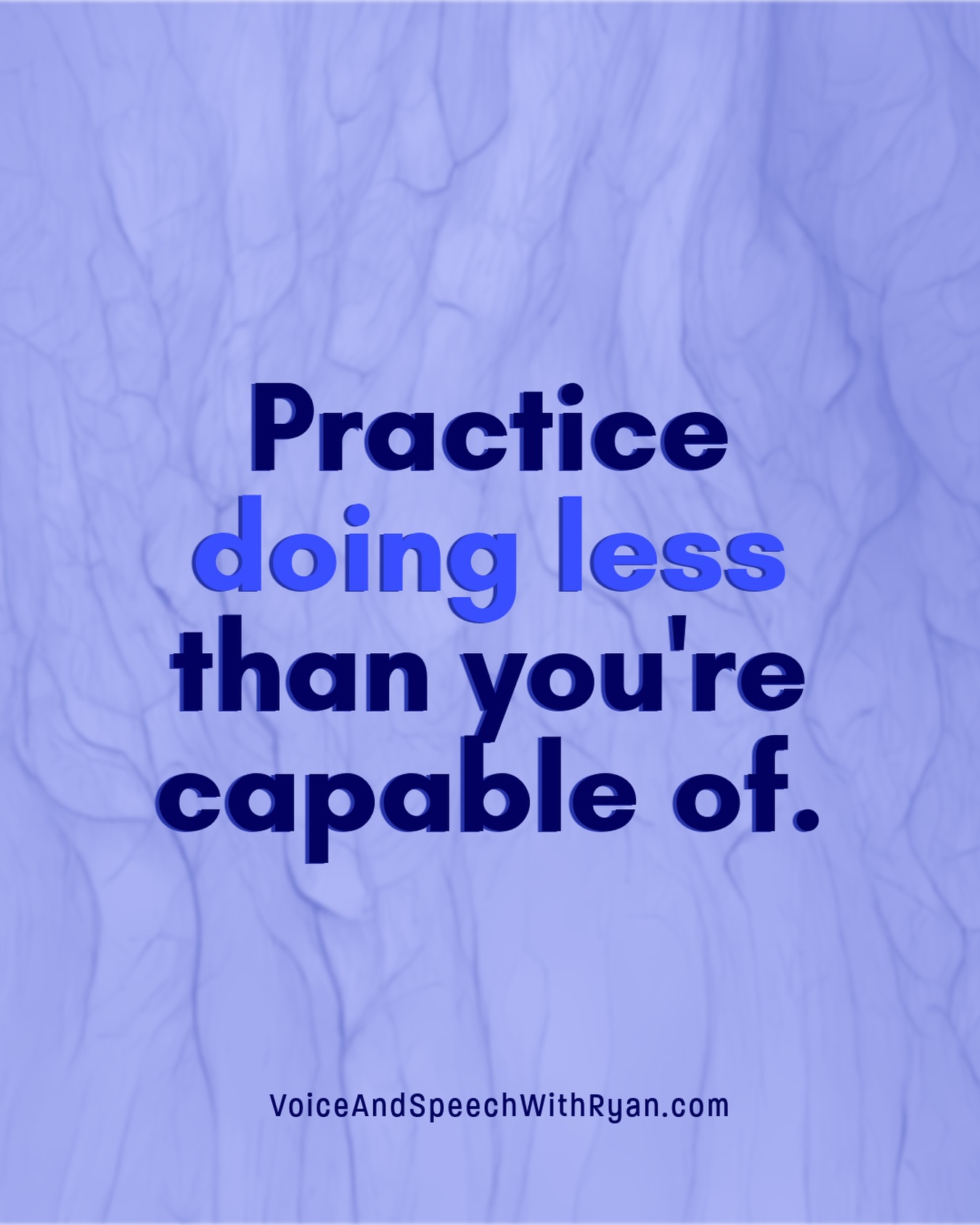“Do 70% of what you’re capable of.”
This was one of my favorite principles from my movement class in grad school. My movement teacher (hi, Jana!) reminded us of this principle while we were practicing yoga in class. Almost all of us were new to yoga, so we needed this reminder to keep us from pushing too hard and injuring ourselves. (🙋♀️High-achieving people-pleasers are good at overdoing it!!) But the 70% Rule also taught me something deeper about the “sweet spot” of effort, in general. And when I learned about “economy of effort” while completing my Fitzmaurice Voicework® teacher certification, I found this understanding deepened even further.
As I consciously practiced doing less than I was capable of with my movement, I started feeling more ease in my body in general. And as I practiced “economy of effort” with my voicework, I started feeling more ease in my breathing and in my overall expression, too. Eventually feeling ease in my voice and body led to more ease in my ~acting~.
When I’m moved by other actors, I always feel an inherent ease from them. They exude it. It doesn’t mean there isn’t deep skill and discipline underneath their effortless performance, or even that it *feels* easy to themselves. But they have a quality of effortlessness that allows me to not only understand them, but to really feel them. And I think that ease is hard-won.
To cultivate a quality of ease in your work, you have to cultivate ease in your practice. Practice doing less than you’re capable of. Then notice what shifts in your acting.