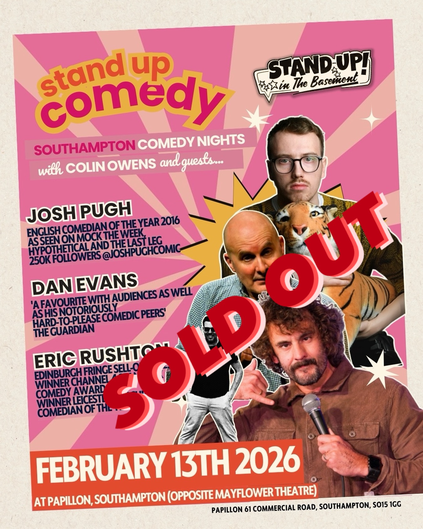 SEE YA TONIGHT FOLKS! If you missed out, be sure to get your tickets for March’s show asap 🤙