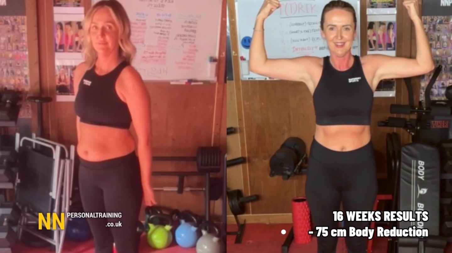 ๐ฅ 16 weeks, -75 cm body reduction, and amazing results! Increased tone and reduced body fat - this transformation shows what dedication and the right program can achieve. How is your fitness journey going? Let us know! ๐๏ธโโ๏ธ
#NNPersonalTraining #FitnessGoals #TransformationJourney