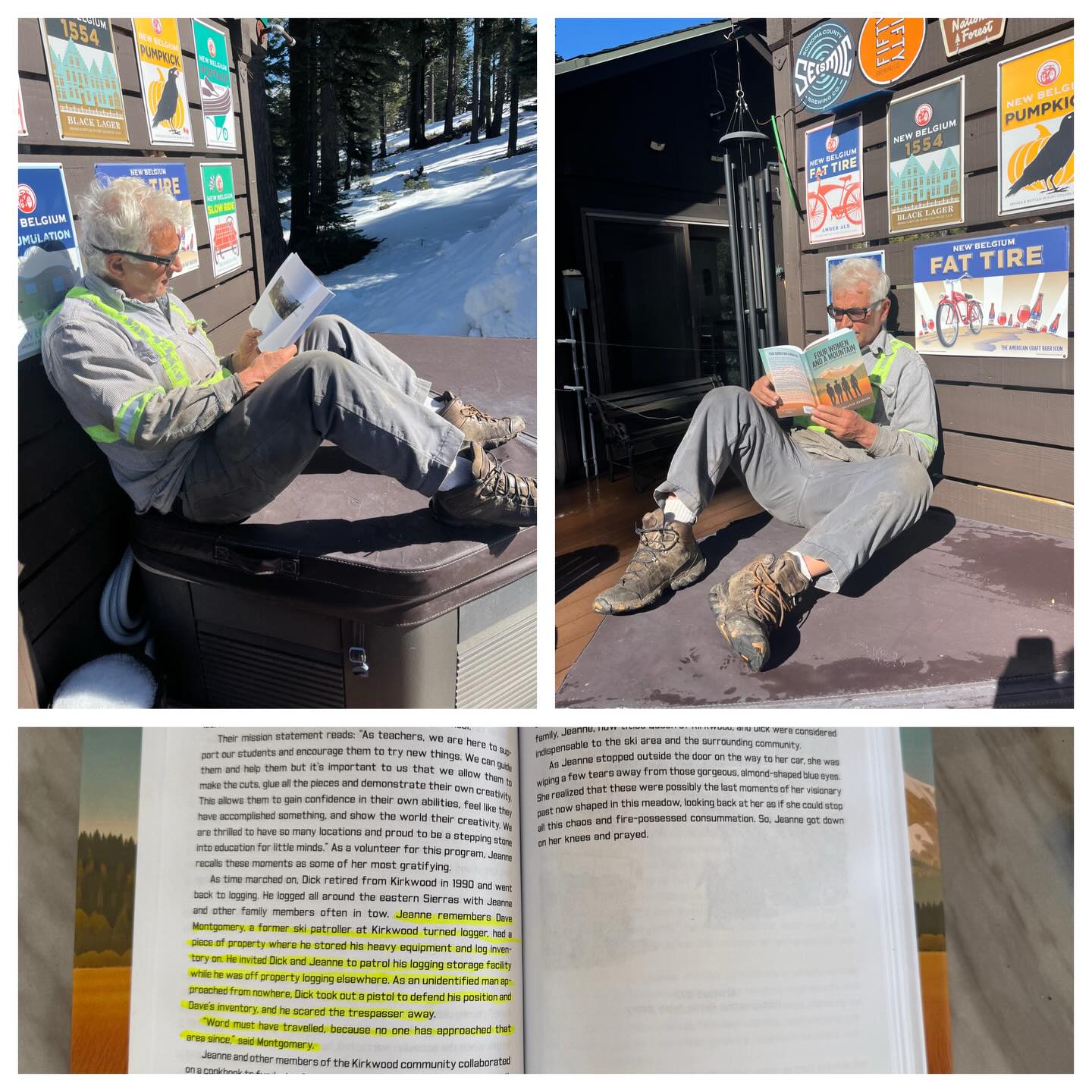 It’s an absolute honor to see Dave Montgomery reading Four Women and a Mountain. Thank you, Maureen, for capturing this moment. Dave, your story deeply resonates with readers and stands as an epic chapter within Jeanne Reuter’s legacy — a powerful reflection of the iconic life she and Dick lived. Thank you! 🙏#fourwomenandamountain_ #davemontgomery #legendsandlegaciesofthesierra