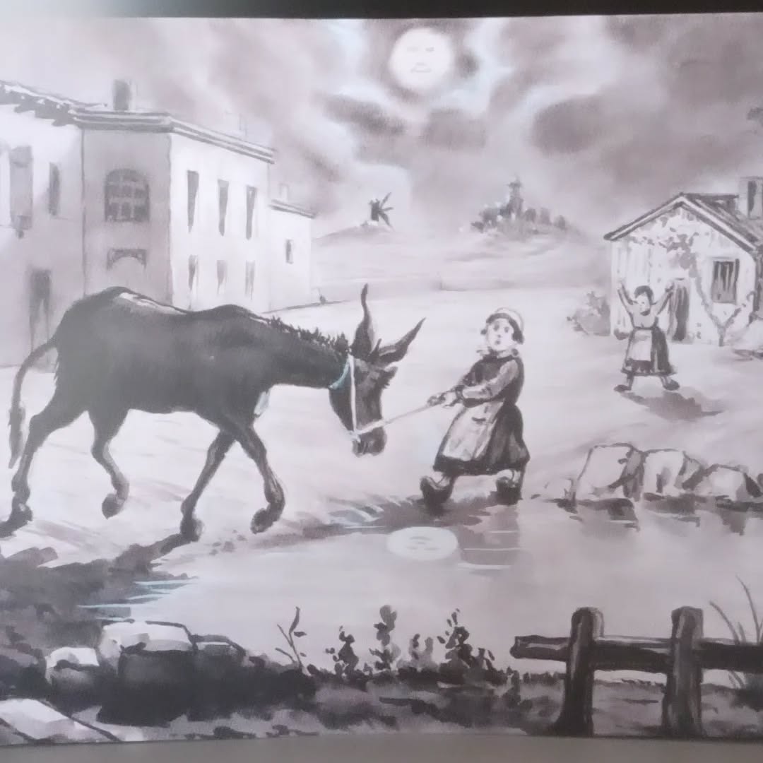 L'Office du tourisme coeur de Nièvre vous propose pour 2025 de vous raconter les legendes de St Saulge. Nous avons connaissance des 20 plus connues que nous vous conterons chaque mois.
Celle-ci s'intitule l'âne qui boit la lune
-Eh m'an vin voué, dépêche tai!
-Quoué don.
-Lai bourrique veut boué la lune
-'rcule lai malheureuse ! 'rcule lai
Nous ne sommes pas les seuls a avoir cette légende en France, elle est très répandue et tout le monde s'accorde sur une version, une fois que l'âne a bu le reflet de la lune dans l'eau, les paysans éventrait leur bête pour récupérer celle-ci qu'elle aurait avalé.
#legendes #coeurdenievre #stsaulge #legendesurbaines