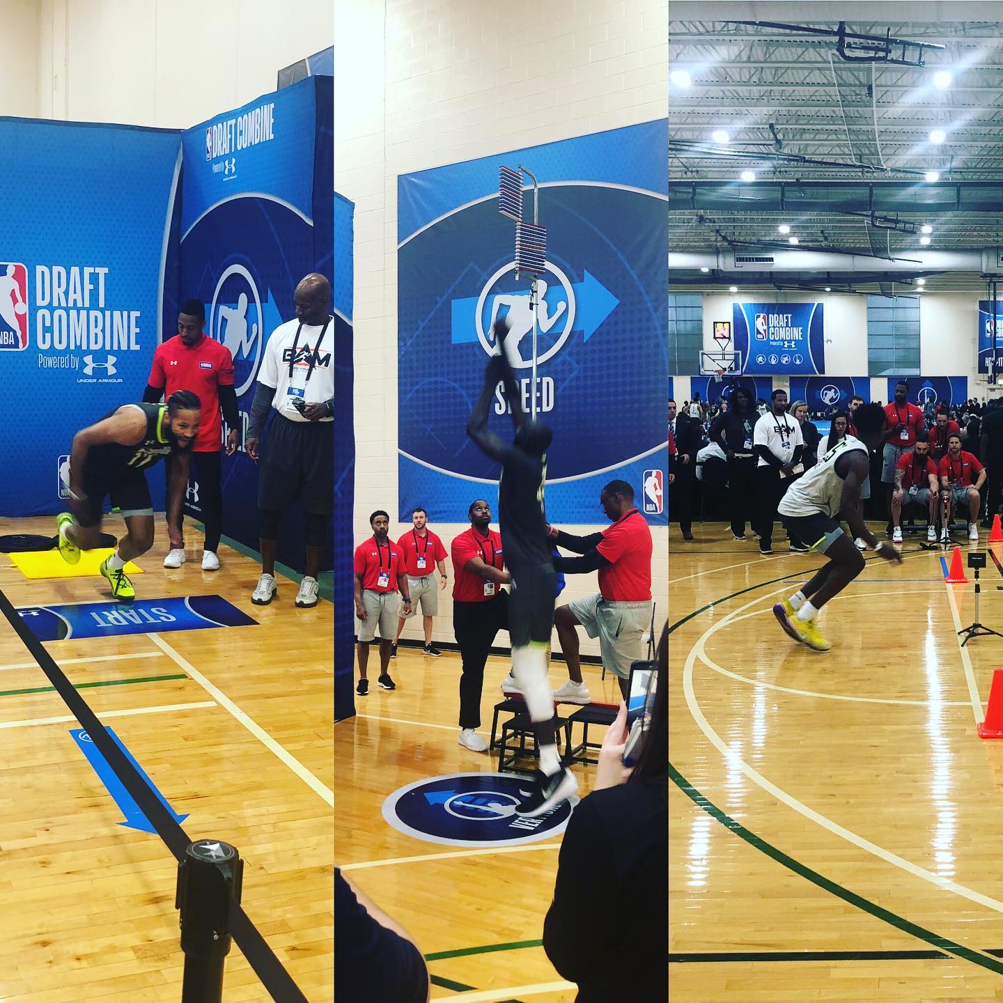 Day 2 of the 2019 NBA Draft Combine. Real athletic testing. #testlikeapro