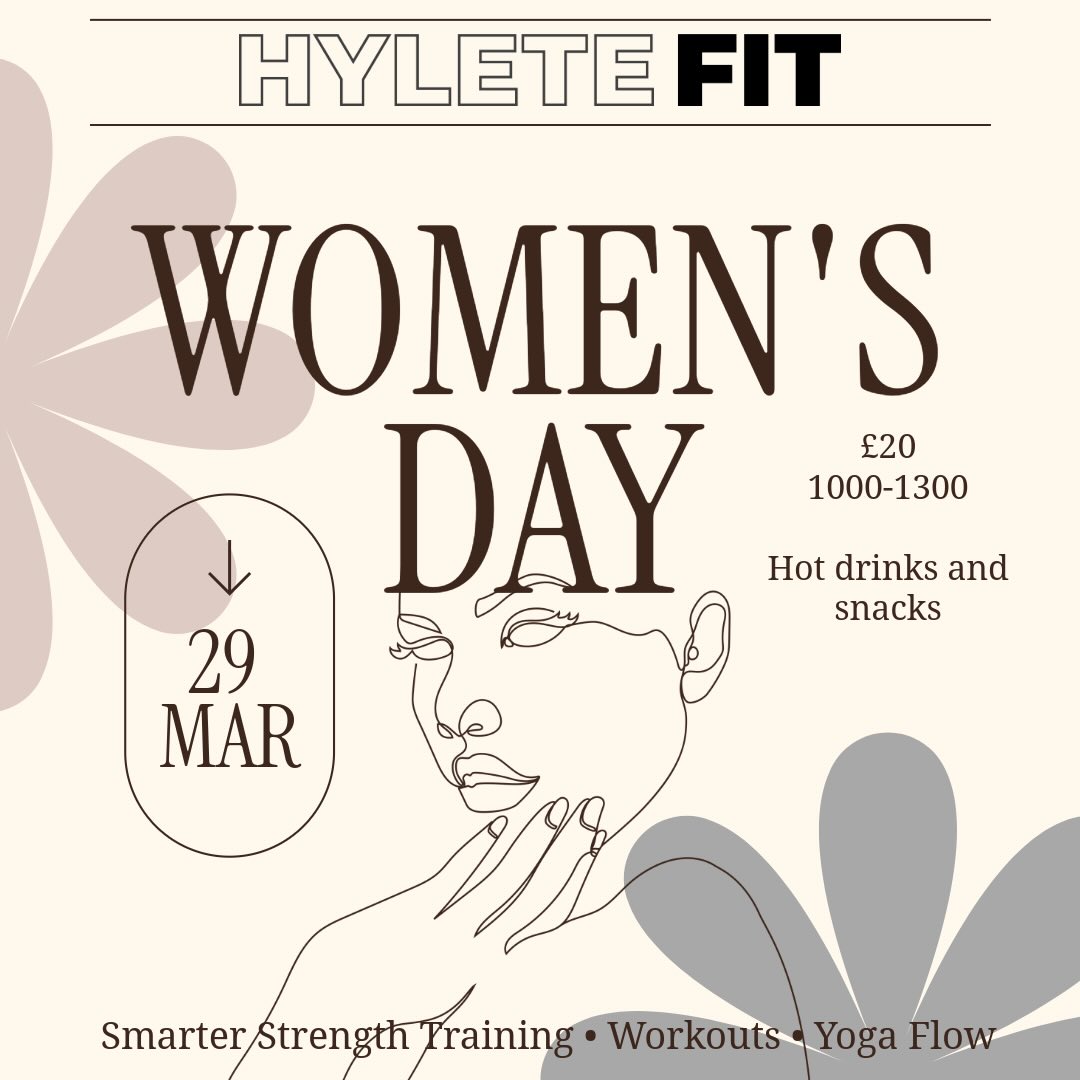 On the 29th March to celebrate Women’s Day, we’re creating space to move, learn, and listen to our bodies.
A 3-hour workshop combining:
✨ Hormones & training education
✨ Strength training for all levels
✨ Yoga for recovery and reset
Built for real bodies, real energy levels, and every stage of life.
Sign up online now.
#womensempowerment #womensdayspecial #womensday #hyletefit #hybridfitnessgym