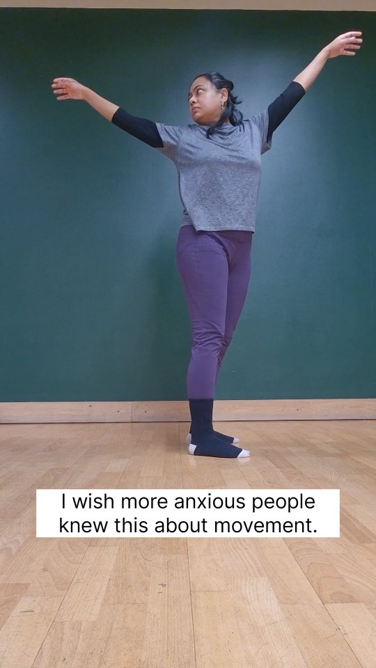 Anxiety often responds better to softness than intensity.
Fast or forceful movement can mirror urgency. Gentle, rhythmic movement tells the body it is safe to slow down.
Try this once today and notice how your body responds. Move at your own pace and energy, breathing with each swinging move.
If it helps, save it and come back when anxiety rises.
#anxietyrelief #mindfulmovement #nervoussystemhealth #gentlecare