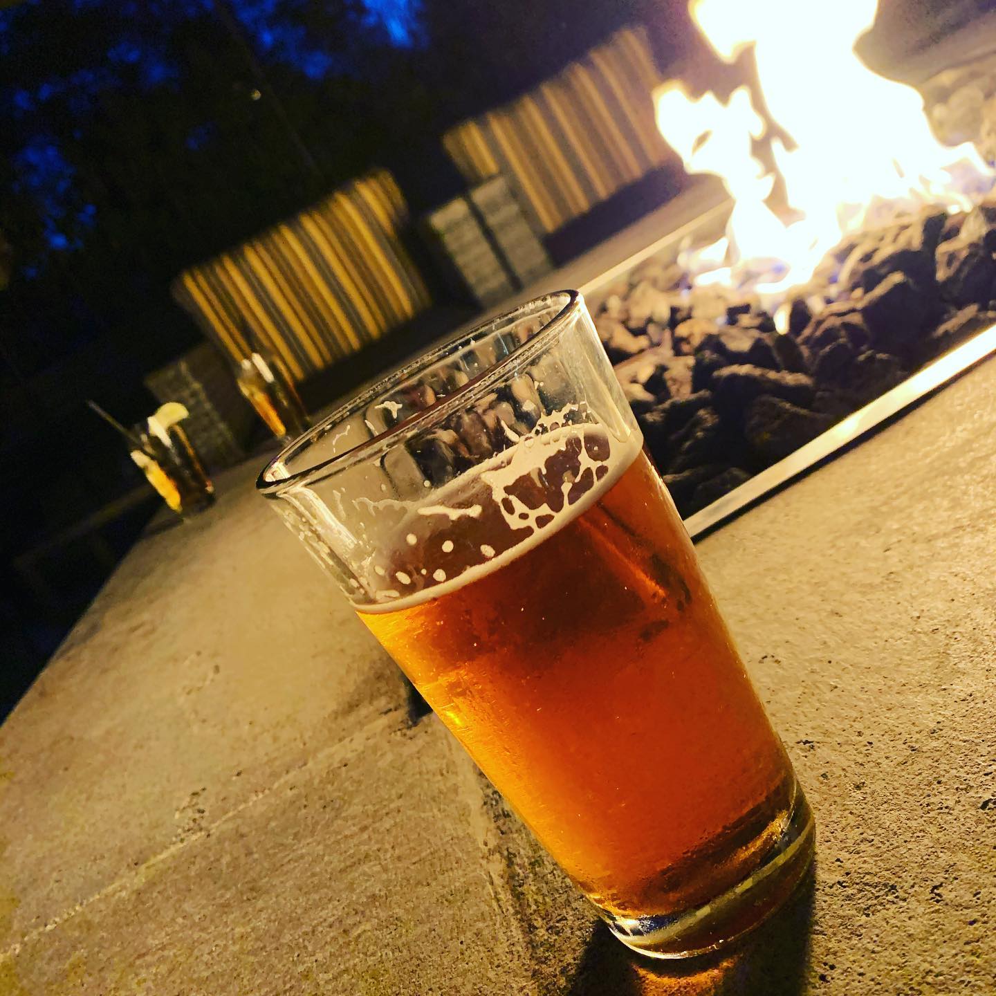 Nothing like a cold beer on a calm night by the fire!