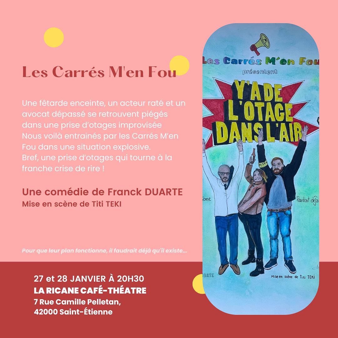 Réservations au 04 77 59 30 97 😝😝
➡️ vendredi 27 janvier
➡️ samedi 28 janvier
📍7 rue Camille Pelletan, 42000 Saint-Etienne
#spectacle #theatre #humour #comedie #rire #comedien #cafetheatre