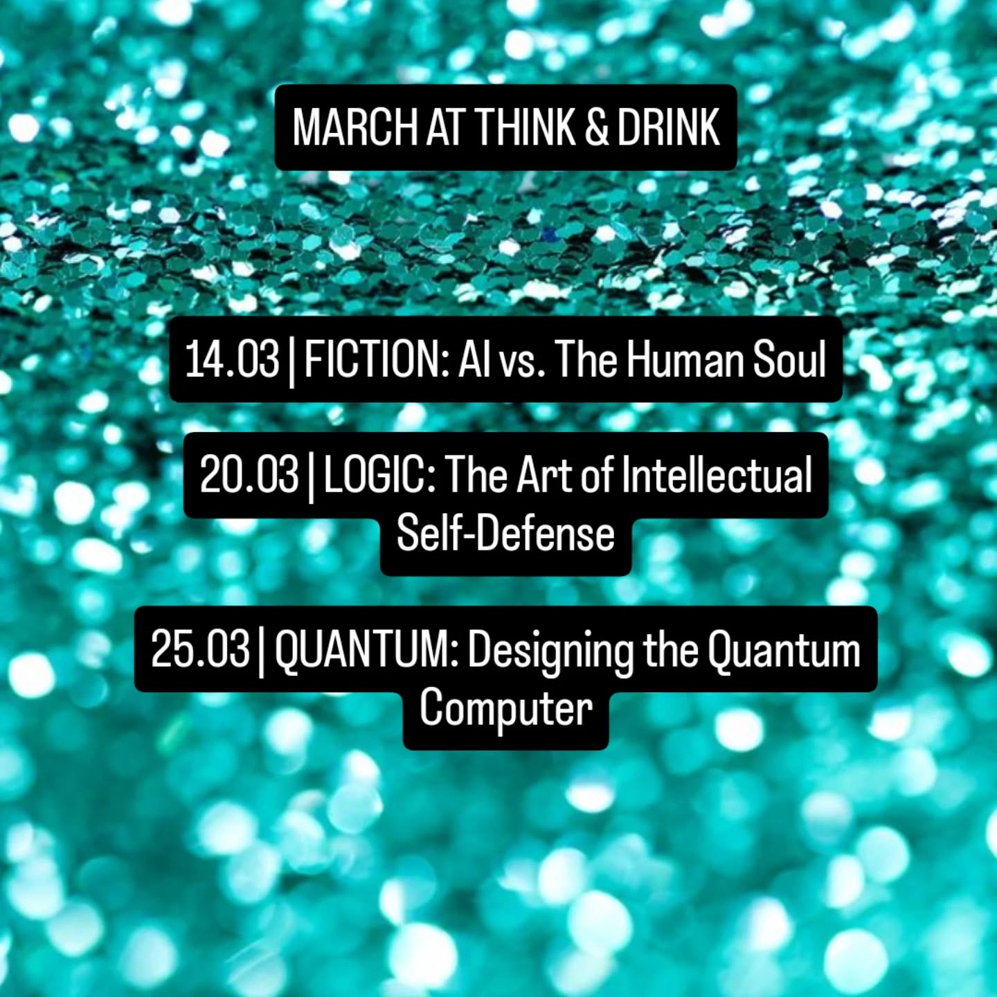 Feb 15 is officially Sold Out 🥂
We’re keeping the momentum moving into March with three deep dives into literature, logic, and the future of reality.
14.03 | Fiction: AI vs. The Human Soul
Daniel J. Cecil on why human storytelling is an act of rebellion.
20.03 | Logic: Intellectual Self-Defense
Monica Forman on disarming bad arguments without losing your mind.
25.03 | Quantum: Designing the Quantum Computer
Caiseal Beardow (PhD) on the reality of building the next reality.
Limited seats for all dates. Link in bio to secure yours 🎟
#ThinkAndDrink #Amsterdam #HoningHouse #QuantumComputing #CreativeRebellion