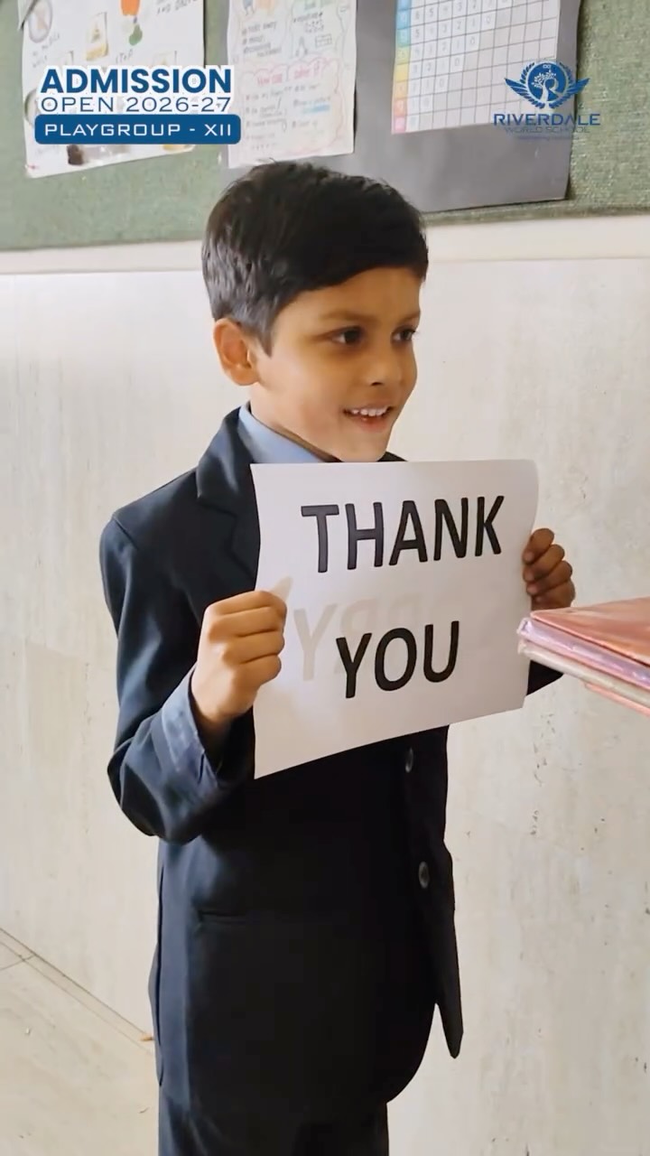 Good manners form the foundation of holistic education. ✨
At Riverdale World School, students are guided to develop respect, discipline, and strong character alongside academic excellence.
🎓 Admissions Open for the Academic Year 2026–27
#RiverdaleWorldSchool
#AdmissionsOpen
#Admissions2026_27
#ValueBasedEducation
#CharacterBuilding
#HolisticLearning
#AcademicExcellence
#SchoolAdmissions