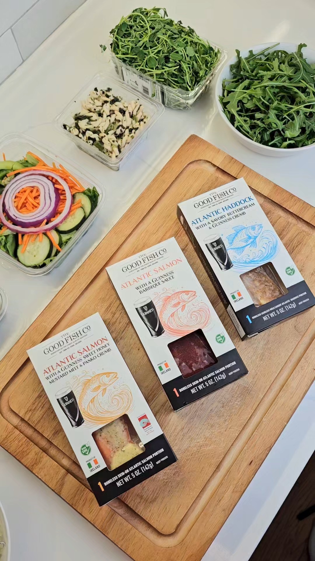 Welcome to the Good Fish family! 🇮🇪
We are proud to announce our partnership with Guinness, the #1 Irish brand in the world, to redefine the seafood aisle at your local @stopandshop
We have selected premium Atlantic Salmon from Norway and Icelandic Haddock, infusing these pristine cuts with the distinct depth of Guinness Draught Stout. Experience this collaboration in three sophisticated flavor profiles:
• Sweet Honey Mustard
ª Savory Buttercream
• Rich BBQ Sauce
Innovation meets tradition!
--
Quick Cook Guide:
* Thaw product under refrigeration.
* Air Fry: 350°F for 10-12 minutes. (Preheated)
* Conventional Oven: 375°F for 18 minutes. (Preheated)
* Pro Tip: Serve alongside a crisp, premade salad for a sophisticated, healthy dinner with zero prep work.
The Good Fish Company Promise:
Family-owned in Co. Cork for 35+ years
No Fillers, No GMOs, No Artificial Ingredients
Consistent 5oz portions
#GoodFishUSA #IrishSeafood #AirFryerSalmon #Guinness #GuinnessGlaze #DinnerHacks #SeafoodExpoWinner #CleanEating #FamilyBusiness #Haddock #Salmon #EasyDinner