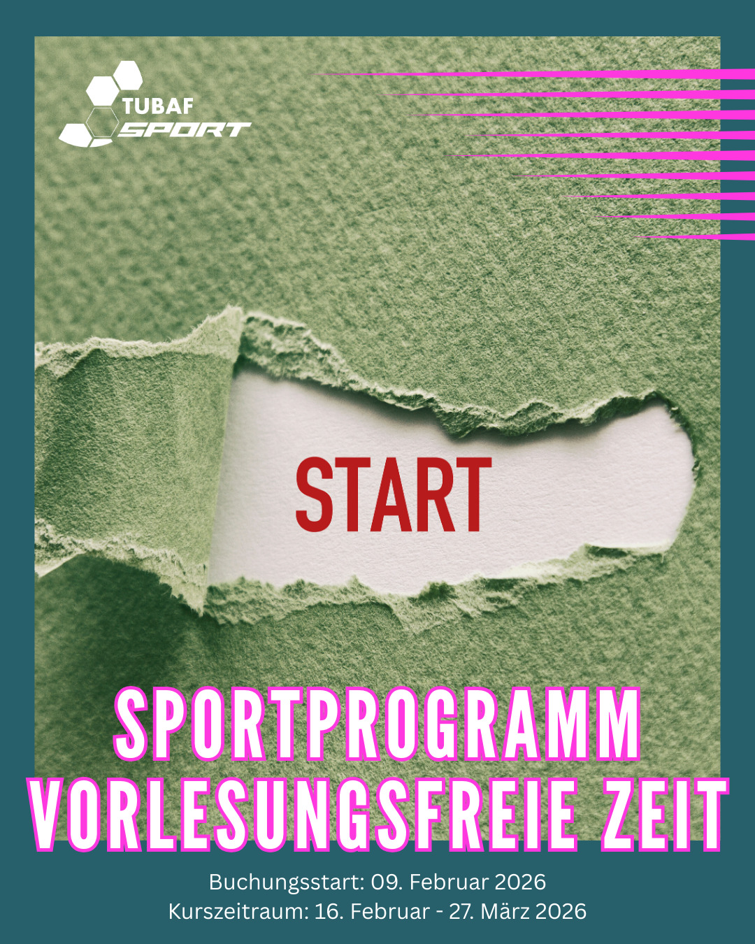 🚨AB SOFORT könnt ihr euch für die Unisportkurse der vorlesungsfreien Zeit anmelden (16.2-27.3) ‼️
Alle Infos findet ihr wie immer auf unserer Website - Link in Bio! 🔗
Wie gewohnt zahlt ihr einen einmaligen Betrag für das vfZ-Ticket und könnt euch dann in so viele Kurse einbuchen wie ihr möchtet🤩. Bitte beachtet jedoch, dass Yoga, Pilates, Tennis & die Nutzung des Kraftraumes vom vfZ-Ticket ausgeschlossen sind! ☝🏽
Denkt dran: Bewegung ist eines der effektivsten Mittel gegen Prüfungsstress, da Stresshormone abgebaut und Glückshormone freigesetzt werden! 🧘🏽
Wir freuen uns euch alle in unseren Sporthallen zu sehen! 🫵🏽