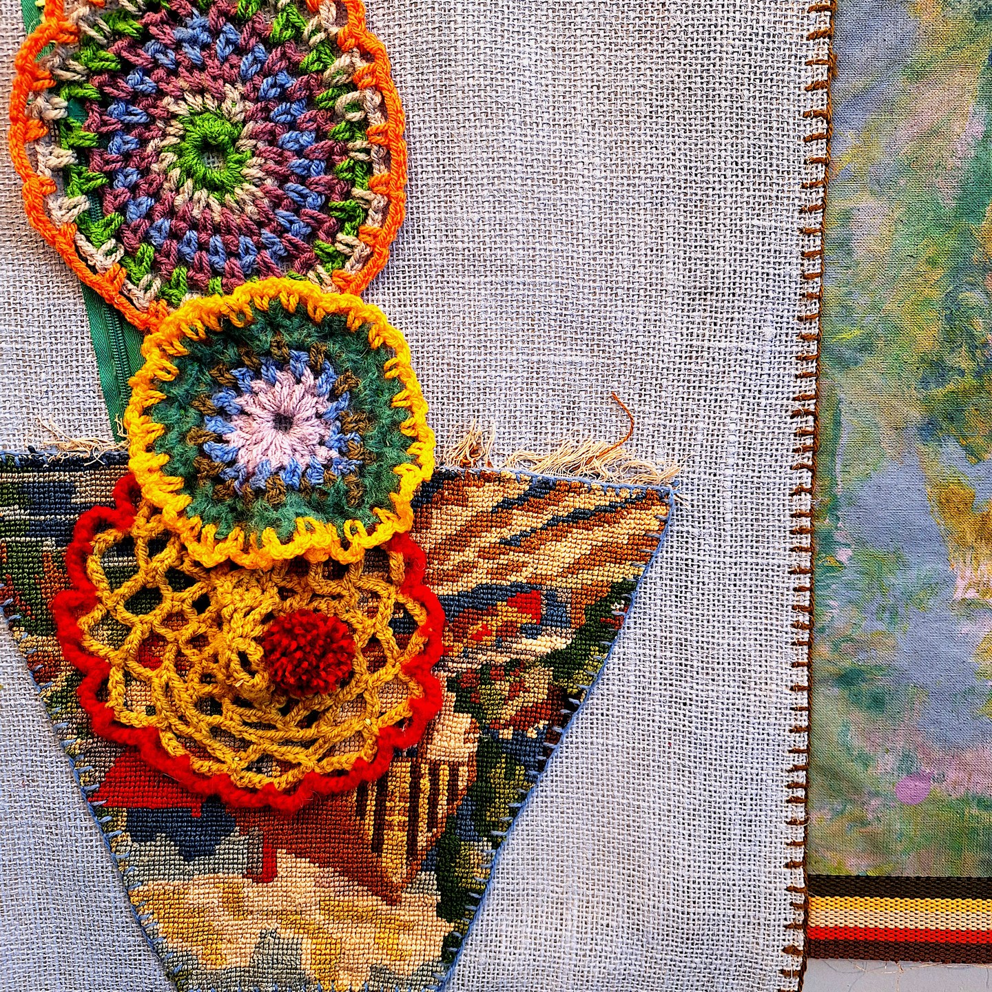 Detail d'une nouvelle creation
110x114 cm
A decouvrir dans quelques jours
Detail of a new creation
110x114cm
To discover in a few days
#newpainting #textil #embroderyart #comtemporaryart #contemporarypainter #kunstgalerie #violenceagainstwomen #femaleartist #künstlerin #textileartist #textileart #occitanie #embroiderydesign #embroiderycontemporary#adymontpellier #pfaffcreative #judithchicago #femmage