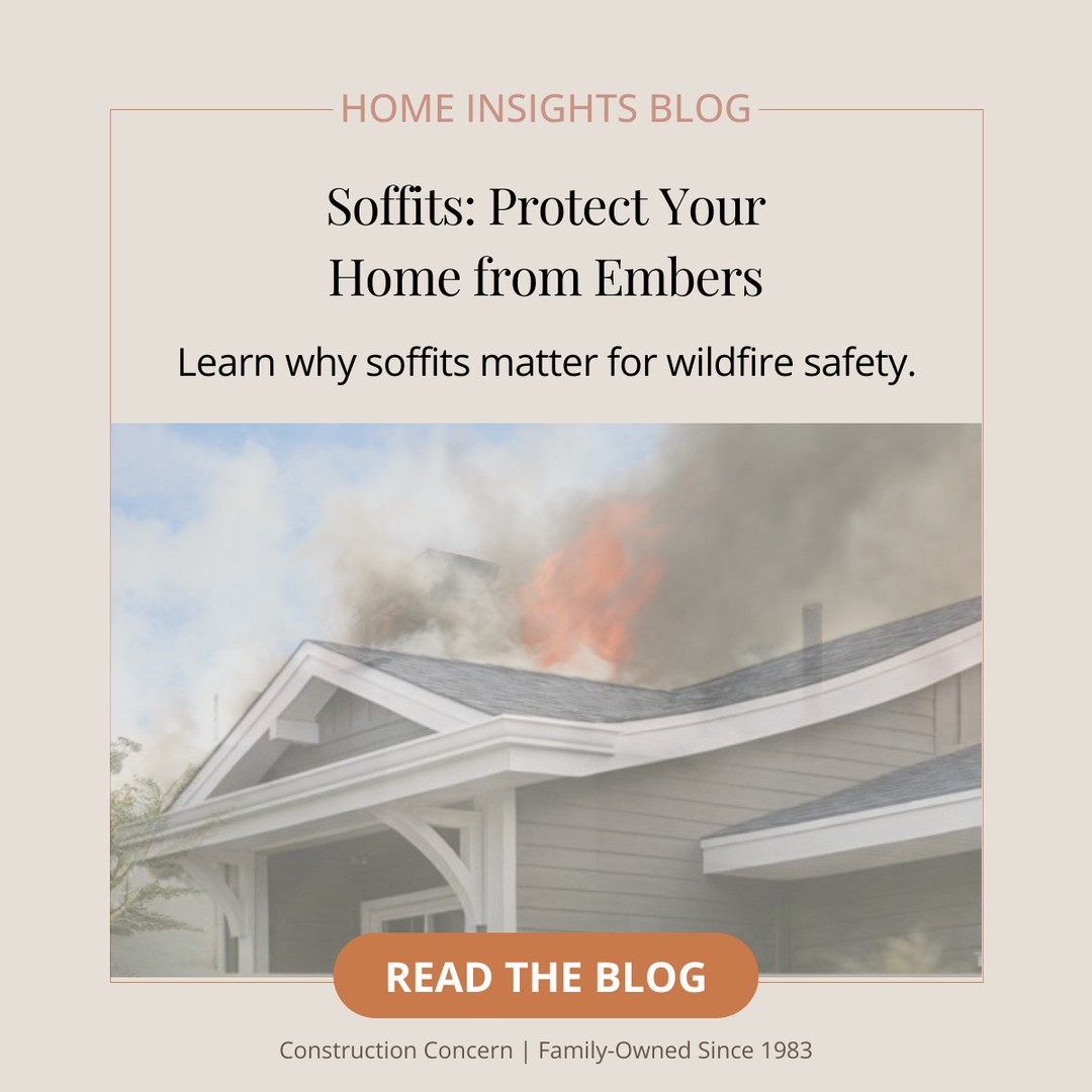 Soffits do more than finish the look of your home.
When properly installed and sealed, they help protect against ember intrusion—one of the leading causes of home ignition during wildfires.
🔗 Learn why soffits matter via the link in our bio.
#Soffits #WildfireProtection #HomeUpgrades #ConstructionConcern