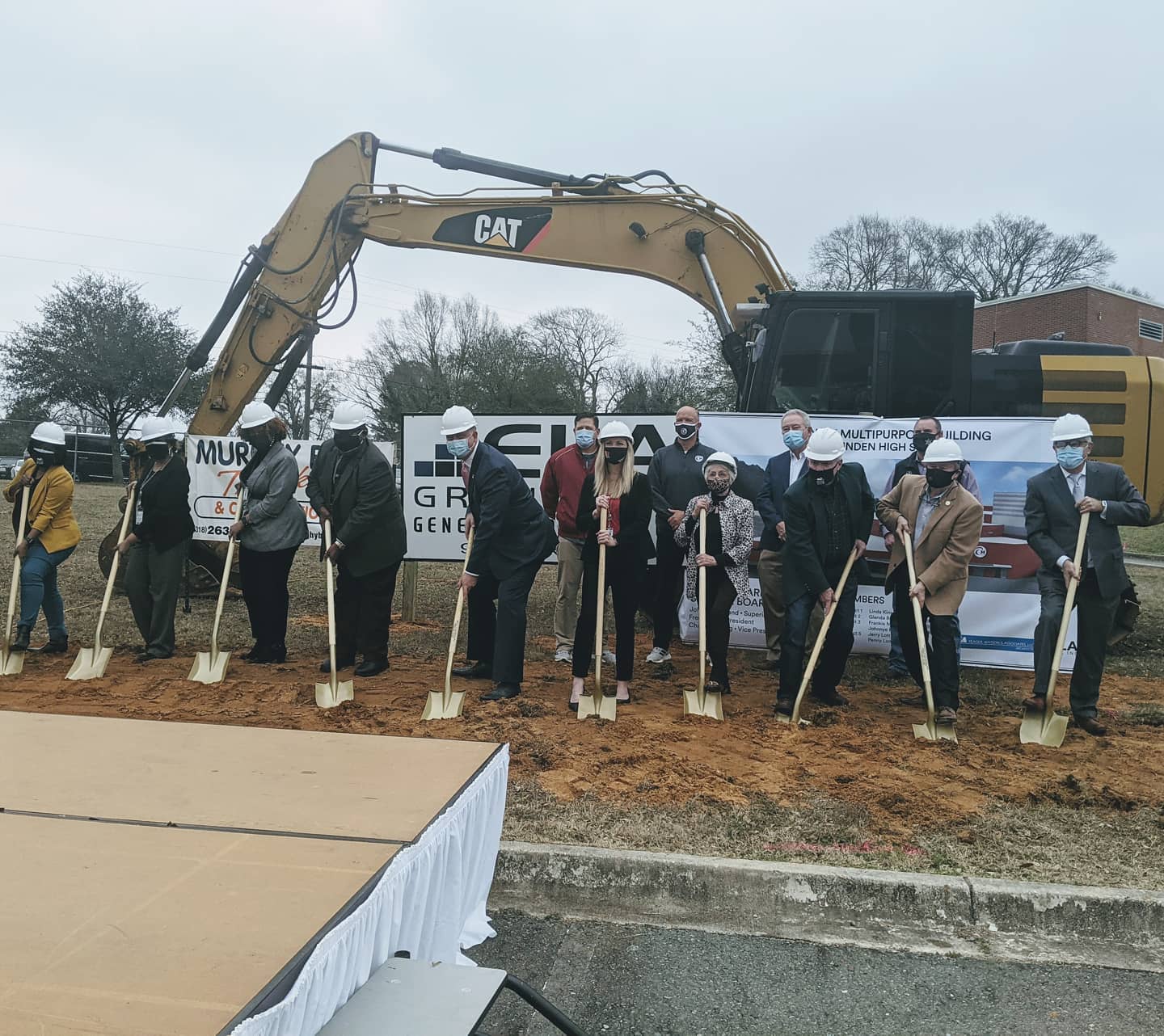Groundbreaking Minden High School Multipurpose Building. #yeagerwatson #althleticdesign