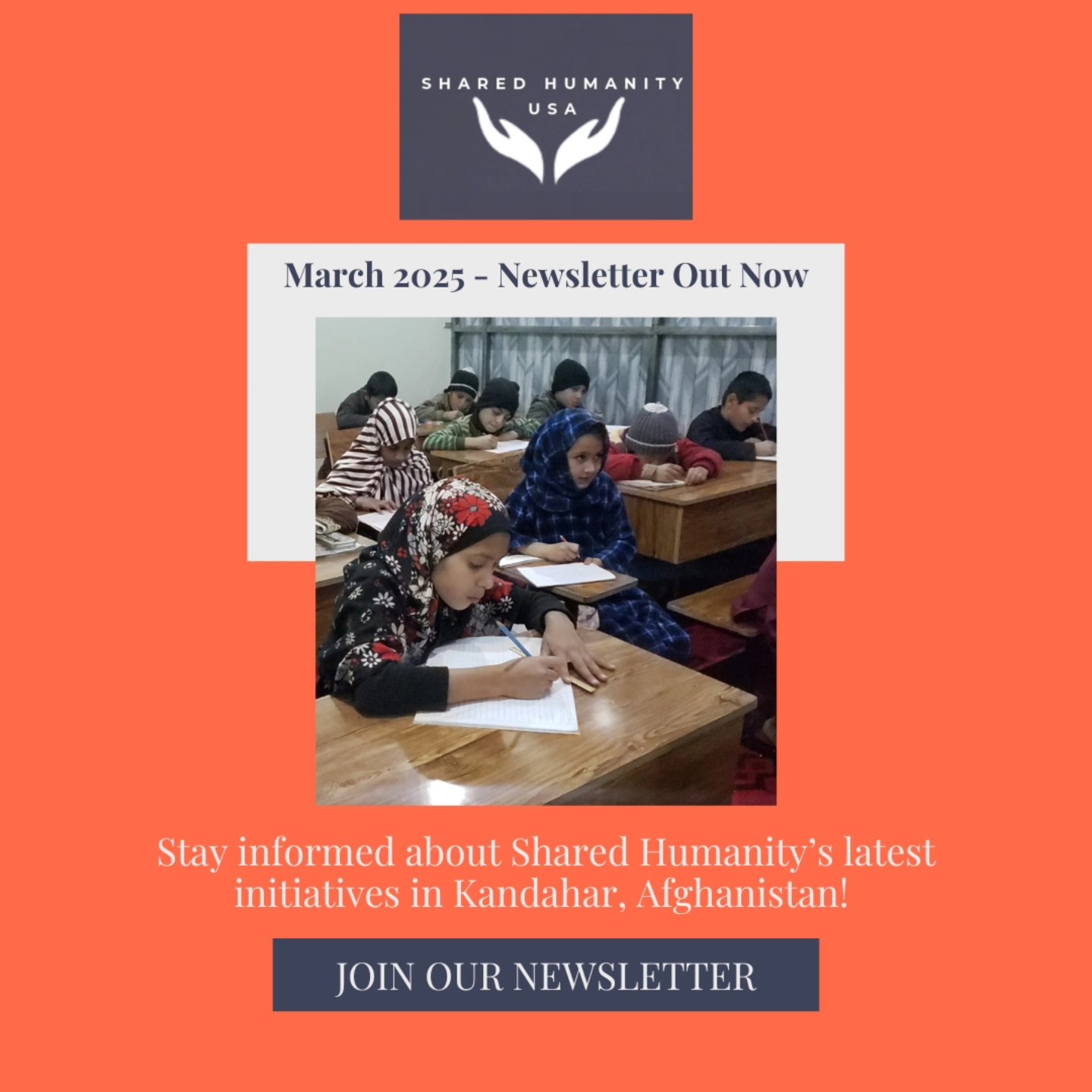 Shared Humanity’s March Newsletter is here!
This International Women’s Day, we celebrate the strength, resilience, and achievements of women around the world. At Shared Humanity, Inc., we believe that empowering women isn’t just important—it’s essential for a just and thriving society.
In This Month’s Newsletter:
✅️ 341+ students now learning in Bibi Latifa’s new school building in Kandahar, Afghanistan
✅️Young girls mastering Khamac Duzi embroidery, preserving Afghan heritage
✅️Young men graduating from vocational training and starting their careers
✅️Students embracing Ramadan traditions with culture and generosity
✅️$5,000 fundraising goal to feed families in need this Ramadan
Join us in making an impact. Read more in our March newsletter and help us create opportunities for those who need it most.
Read now: (Link in Bio)
#sharedhumanityusa #shareyourhumanity #charity #education #school #afghanistan
