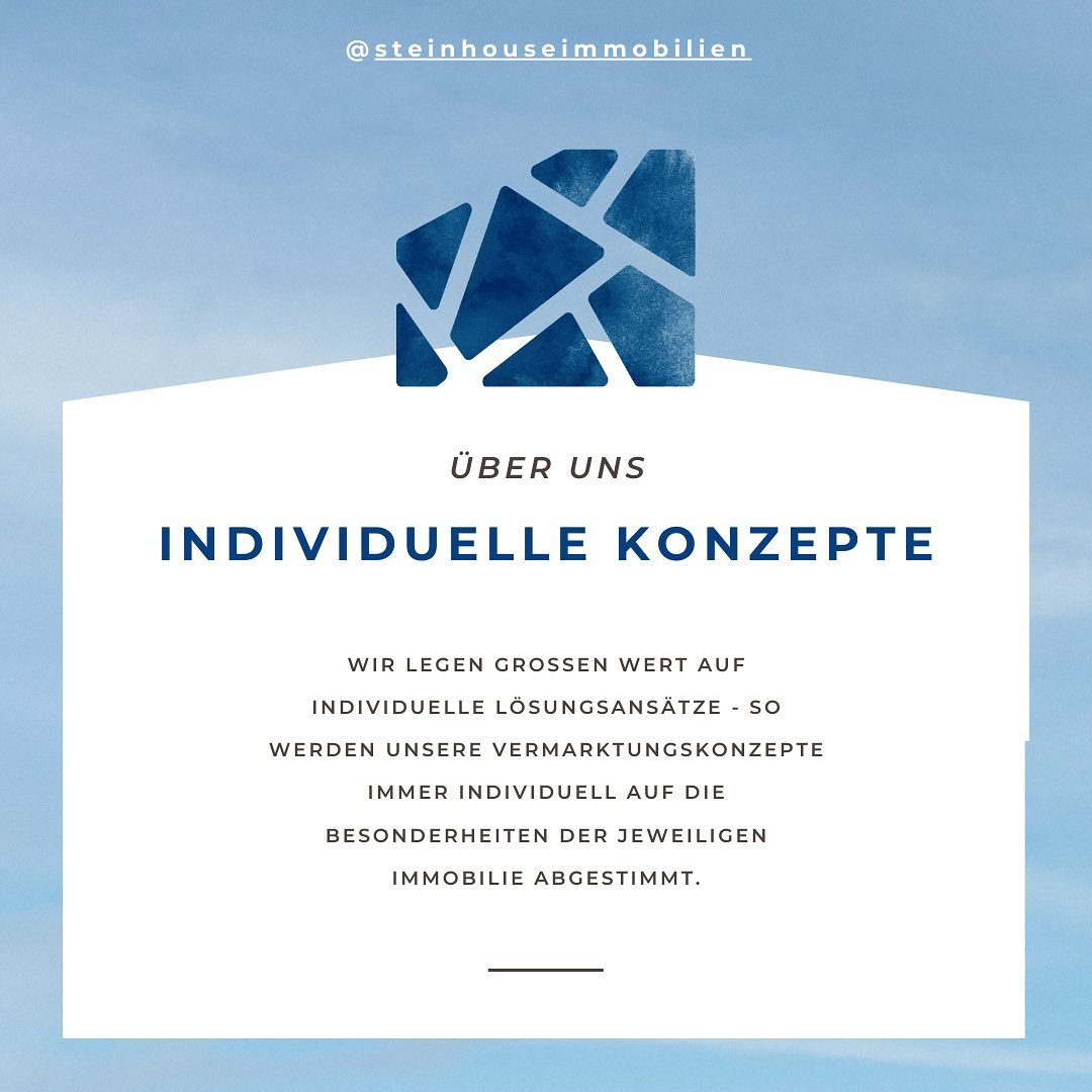 Dafür stehen wir.
INDIVIDUELLE KONZEPTE
Wir legen großen Wert auf individuelle Lösungsansätze - so werden unsere Vermarktungskonzepte immer individuell auf die Besonderheiten der jeweiligen Immobilie abgestimmt.
#immobilien #realestate #makler #badhomburg #oberursel #friedrichsdorf #königstein #kronberg #neuanspach #wehrheim #usingen #hochtaunus #taunus #rheinmain
#germany #zuhausegesucht #haus #wohnung
#grundstück #kapitalanlage #büro #werte #individuell #konzepte | #steinhouse
#steinhouseimmobilien