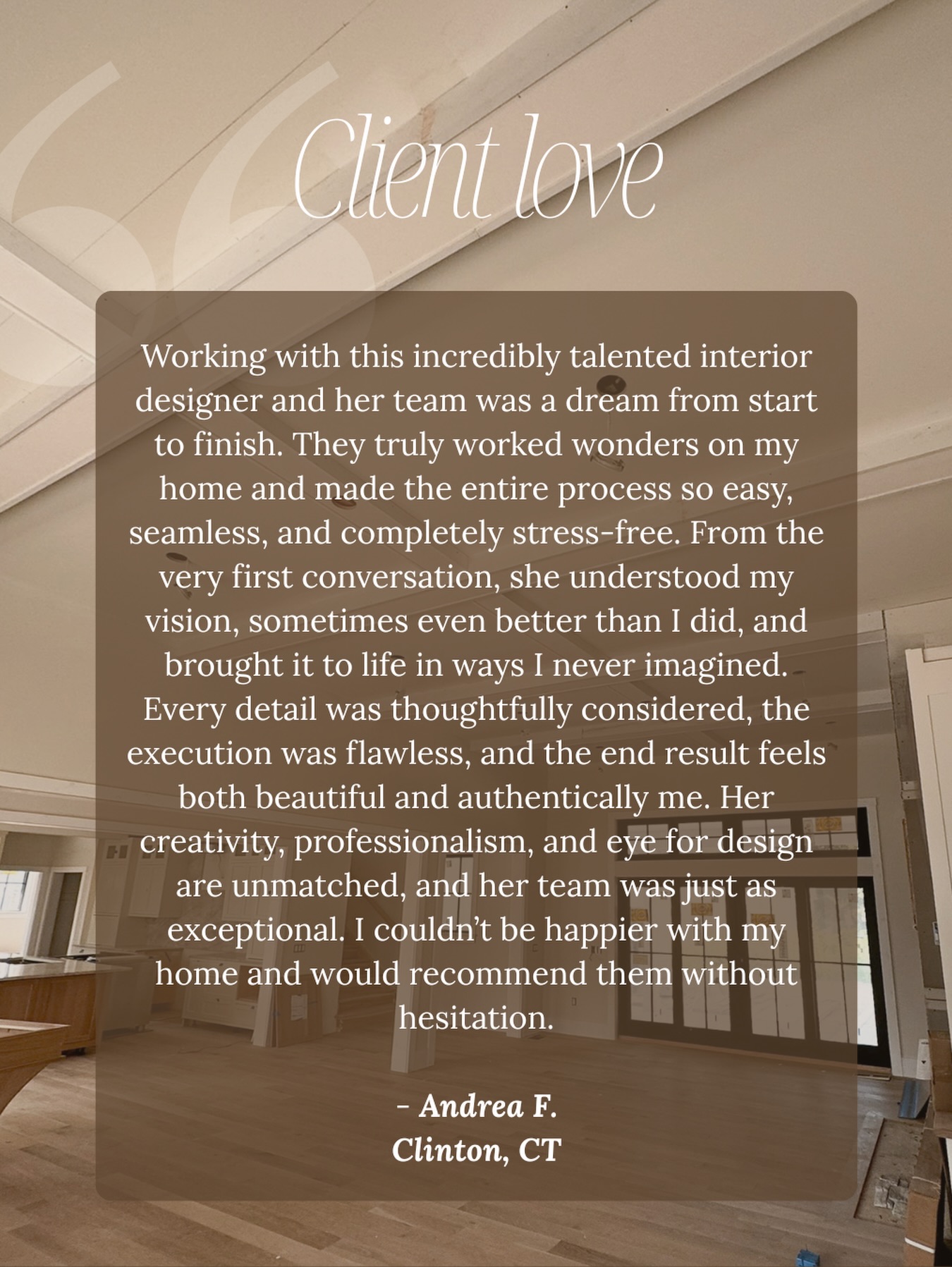 Kind words from one of our amazing clients š¤
#njinteriordesigner #njdesigner #designnj #designservices