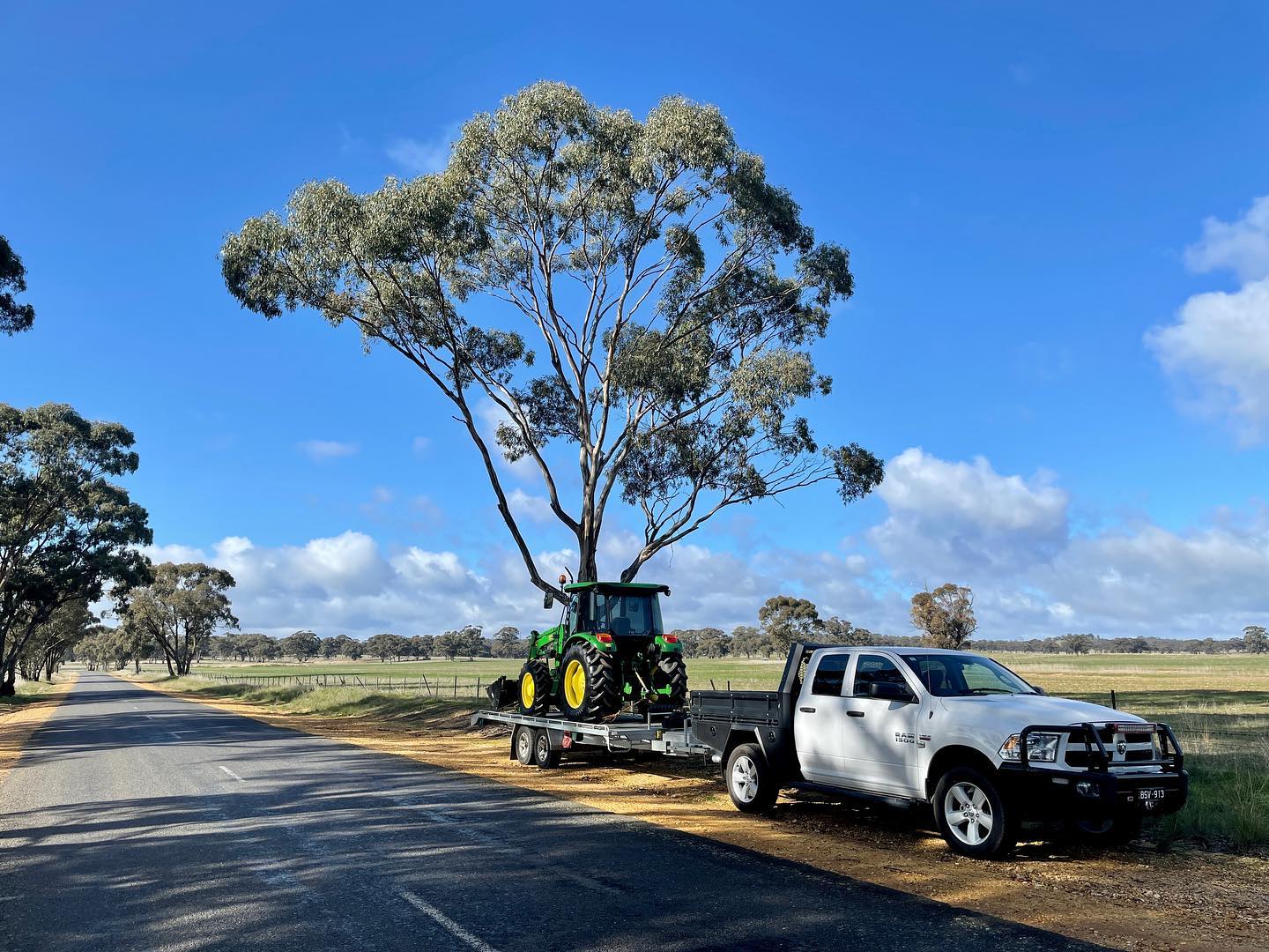 John Deere heading way out west Victoria #johndeere