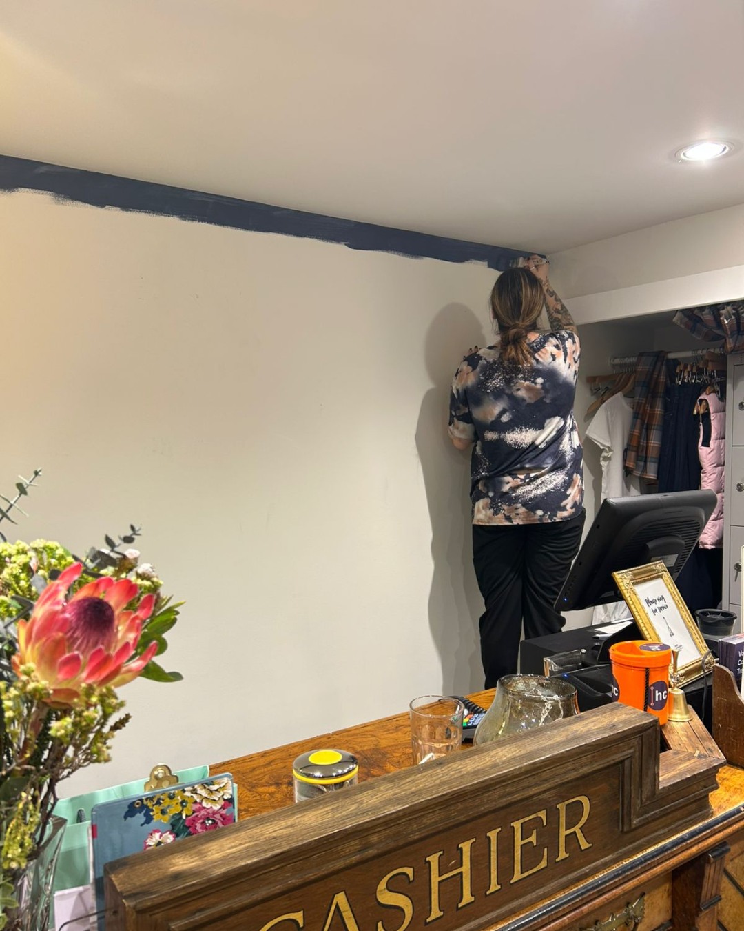 Scroll for the finished result!
Our new shop transformation is well underway. This week, we've been busy painting the walls our iconic blue, to make our beautiful new curtains from @guernseytartan pop! 💙
📣 We are open for business as renovations continue, so please come in and explore this amazing new space at Beatrice House, The Pollet.
To enquire about donating to our shop, please email: shop@healthconnections.gg 🫶
Or visit: healthconnections.gg/shop