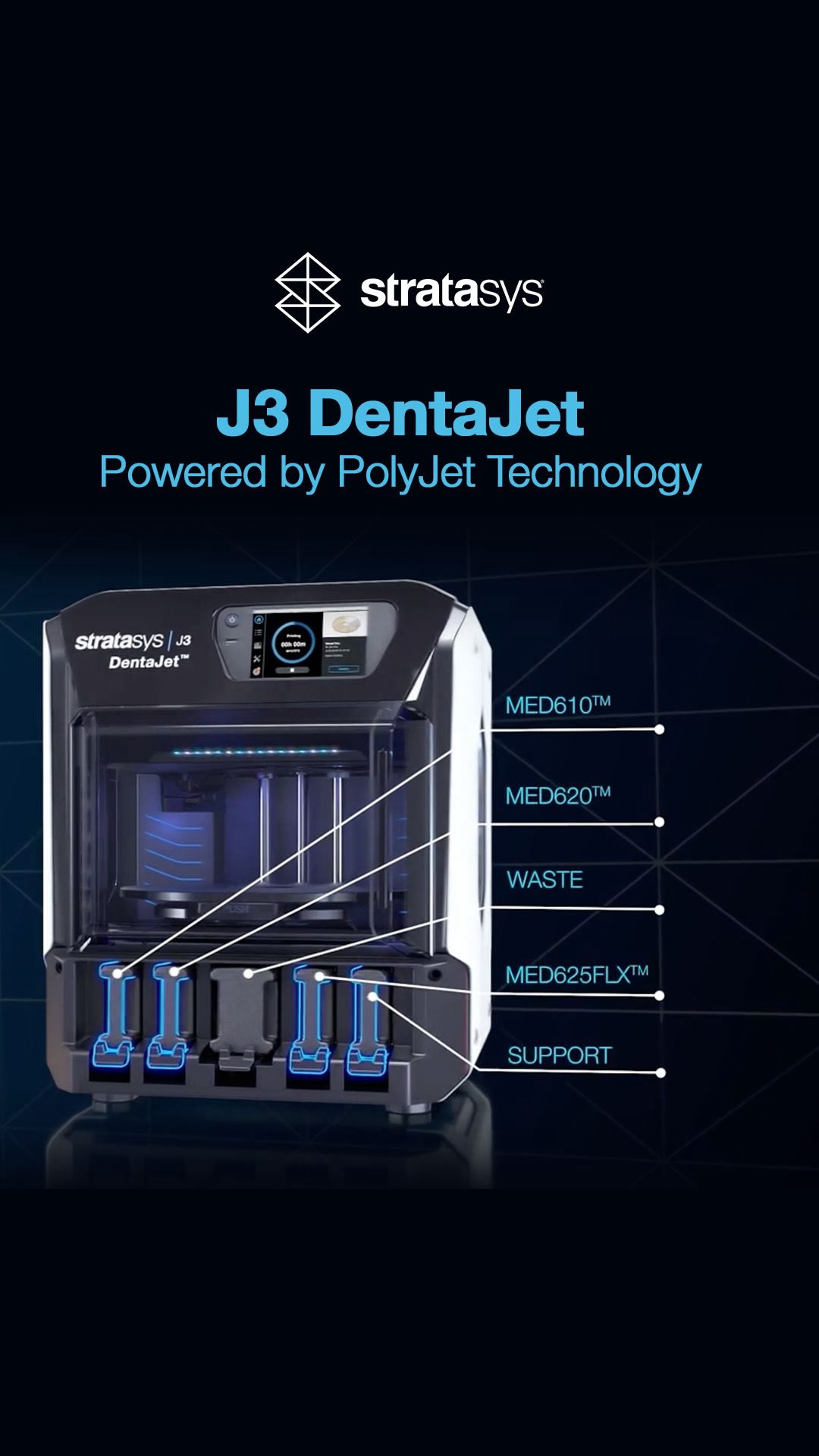 š„ Stratasys J3 DentaJet 3D printer is perfect for small to medium-sized labs - the J3 DentaJet can produce mixed trays of three materials, including a large quantity of implant models, surgical guides, and implant soft issues, all on the same tray and with unmatched accuracy! š²
.
āļø Multi-Material Capabilities - Print up to 3 different resins in a single job, produce what you need when you need it.
.
āļø Scale production - Deliver on a wide array of cases with speed and efficiency maintaining high accuracy and quality.
.
āļø Smart workflow - Leverage GrabCAD to streamline production. Manage multiple Stratasys printers and individual print jobs (including implant models, partial frameworks, crown and bridge models and orthodontic models).
.
š For more information on our product line, contact ETI Digital Technology today at 714-238-1490 or sales@etidigitaltechnology.com. You can also visit our š website at www.etidigitaltechnology.com for more information!
.
#Stratasys #J5DentaJet #J3DentaJet #DigitalDentistry #ETIDigitalTechnology