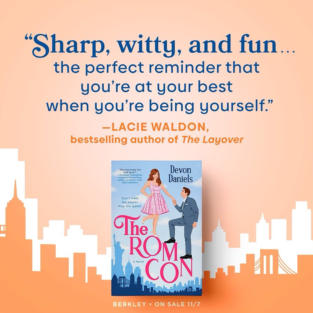 Real talk: One of the least fun things you have to do as an author is ask your friends for endorsement quotes, or blurbs, for your upcoming releases - but simultaneously, it’s lovely & flattering when they say nice things about your work. Thank you to @allaboutthat_lace for your sweet words about THE ROM CON! 🥰
Fun fact: Lacie used to live locally, and she and I would get lunch & then bop around to different bookstores & clandestinely sign copies of our books - before she betrayed me by moving to California 😫 Miss you Lacie! 😘