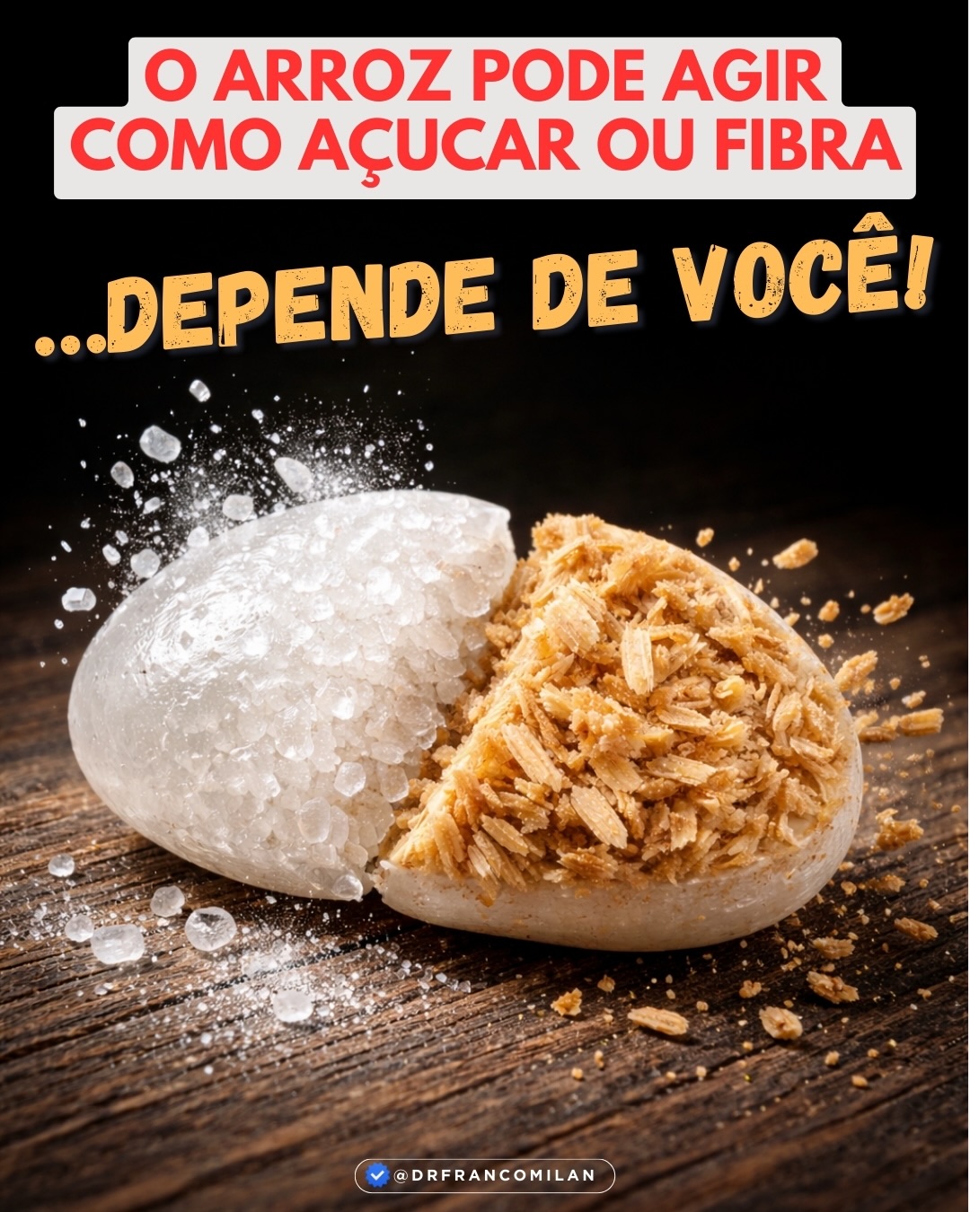 🍚 Arroz: fibra ou açúcar? Depende do preparo.
O mesmo arroz que pode elevar rapidamente a glicemia também pode se comportar como fibra no intestino.
O segredo não está no tipo de arroz, e sim no que acontece depois que ele é cozido.
👉 Vou explicar no post como o amido resistente se forma e por que resfriar o arroz muda tudo — inclusive para a saúde intestinal e metabólica.
🔎 Detalhe simples. Impacto grande.
#amidoresistente #microbiota #saudeintestinal #nutricaointeligente #drfrancomilan