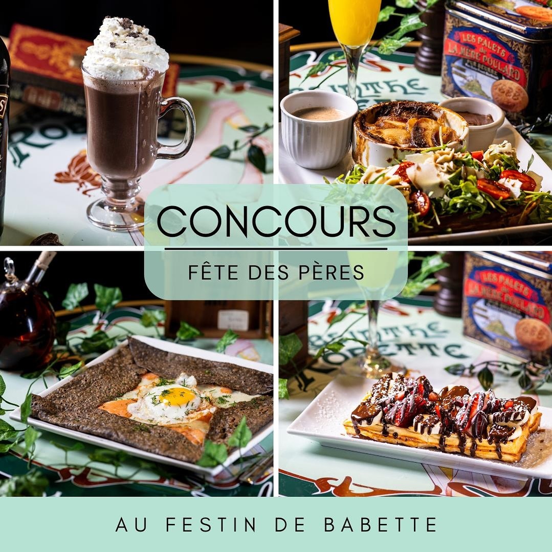 ✨🎉 Concours Fête des Pères 🎉✨
Envie de partager un un plat pour passer un moment mémorable avec ton papa adoré ? Participe à notre concours spécial Fête des Pères et tente de remporter un délicieux brunch pour deux ! ☕🍳
Pour participer :
1️⃣ Like ce post et abonne toi
2️⃣ Partage en commentaire ton souvenir préféré avec ton père. et identifie deux amis a participer
3️⃣ partage ce post en story
Le gagnant sera tiré au sort et annoncé le 13 juin.. Bonne chance à tous et que la fête des pères soit gourmande ! ❤️
#ConcoursFêteDesPères #BrunchEnFamille #concoursbrunch #MomentGourmand #concoursmontreal #concours #mtlgiveaway #giveway #concoursrestaurant #montreal