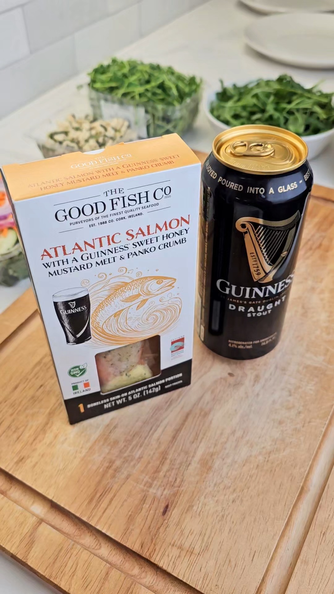 Welcome to the family! 🇮🇪 You are about to enjoy the winner of the "Best New Retail Product Award" - Boston Seafood Expo 2025.
We’ve taken premium Atlantic Salmon and infused it with the bold flavors of Ireland: Guinness Stout, a sweet honey mustard melt, and a crispy Panko topping.
--
Quick Cook Guide:
* Thaw product under refrigeration.
* Air Fry: 350°F for 10-12 minutes. (Preheated)
* Conventional Oven: 375°F for 18 minutes. (Preheated)
* Pro Tip: Serve alongside a crisp, premade salad for a sophisticated, healthy dinner with zero prep work.
The Good Fish Company Promise:
Family-owned in Co. Cork for 35+ years
No Fillers, No GMOs, No Artificial Ingredients
Consistent 5oz portions
#GoodFishUSA #IrishSeafood #AirFryerSalmon #Guinness #GuinnessGlaze #DinnerHacks #SeafoodExpoWinner #CleanEating #FamilyBusiness #Haddock #Salmon #EasyDinner