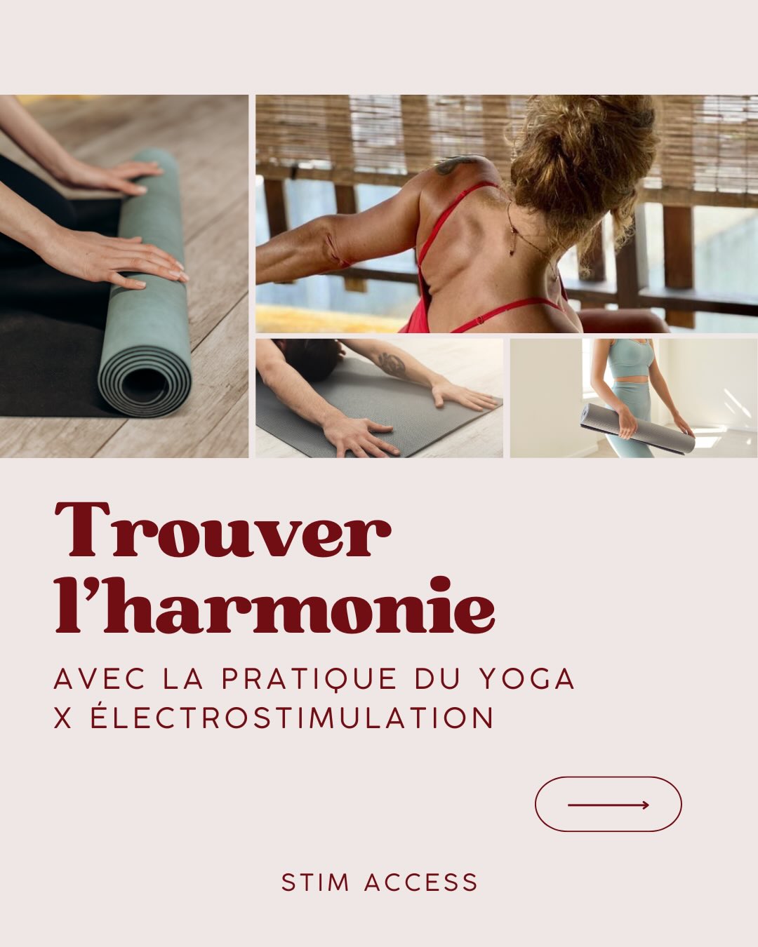 Chez STIM ACCESS, pour pousser votre bien-être toujours bien plus loin, nous avons décidé de réaliser un partenariat avec Erika, coach de Yoga 🧘🏻♀️
Laisser vous porter par la combinaison entre Yoga et electrostimulation et profitez des bienfaits des deux disciplines ✨
#yoga #electrostimulation #ems #sport #remiseenforme
