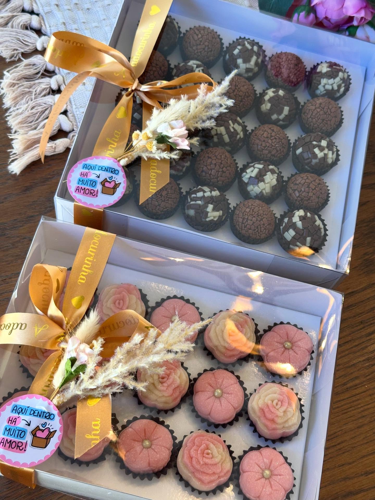 Caixinhas maravilhosas! Não tem presente melhor: lindo e ainda dá pra comer