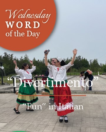 Wednesday Word of the Day: Divertimento
Translation: Fun (noun)
Because there’s always room for laughter, music, and a little divertimento.
#WednesdayWord #ItalianWordOfTheDay #Divertimento #ItalianJoy